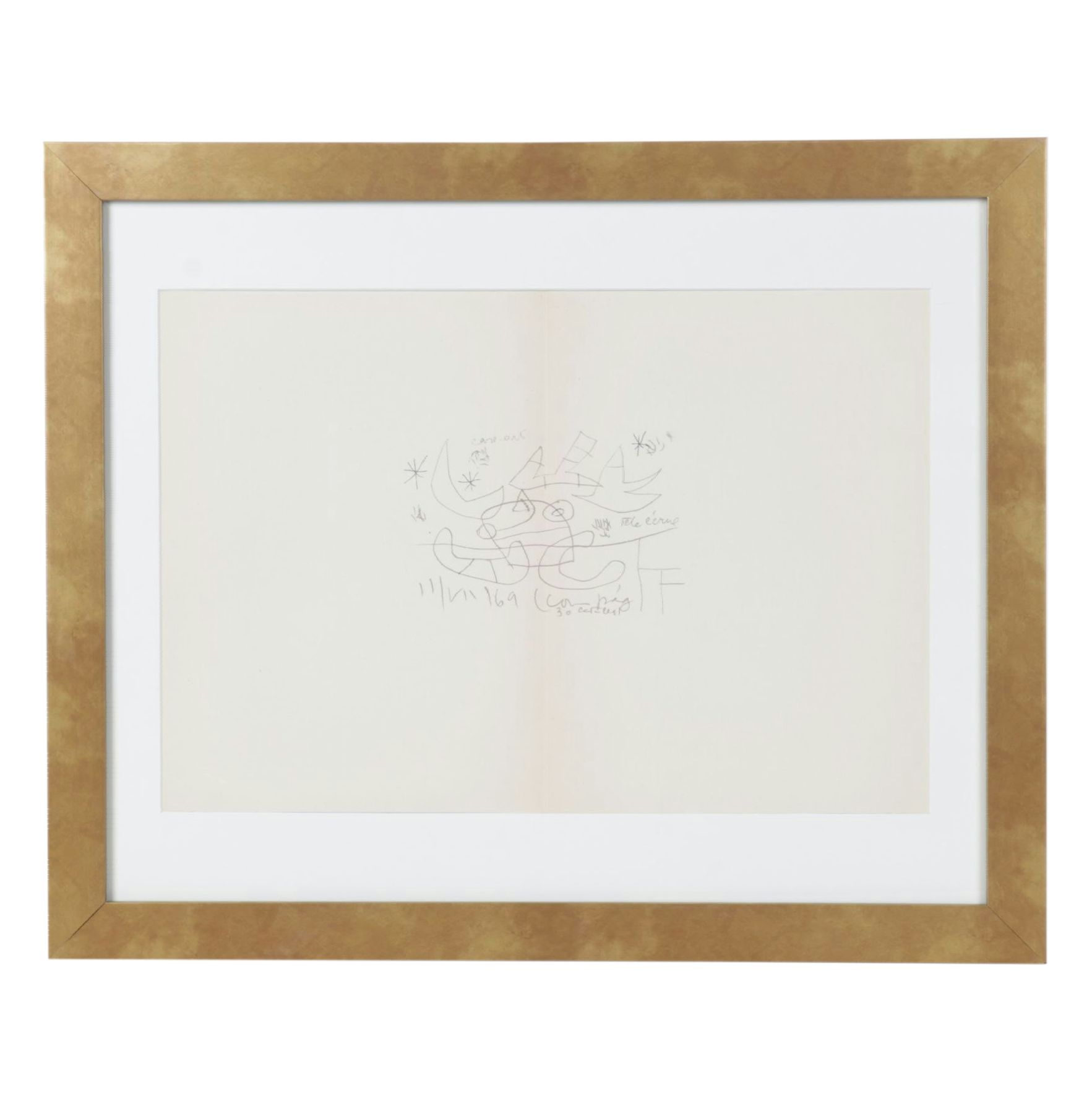 Joan Miró Double-Page Lithograph from "Tapís de Tarragona," 1972