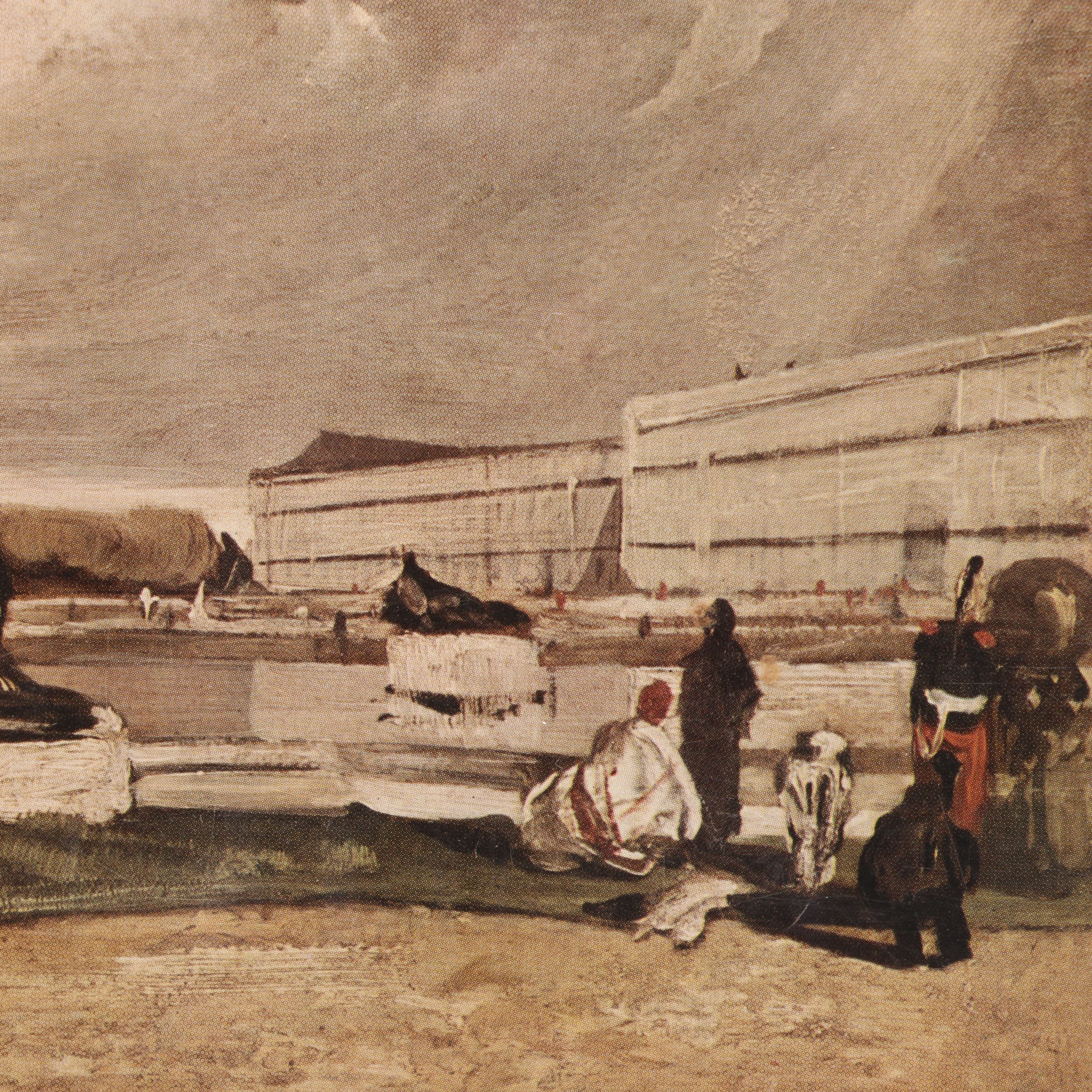 Hand-Colored Lithograph After Gustavus Sohon with Art Prints and Engraving