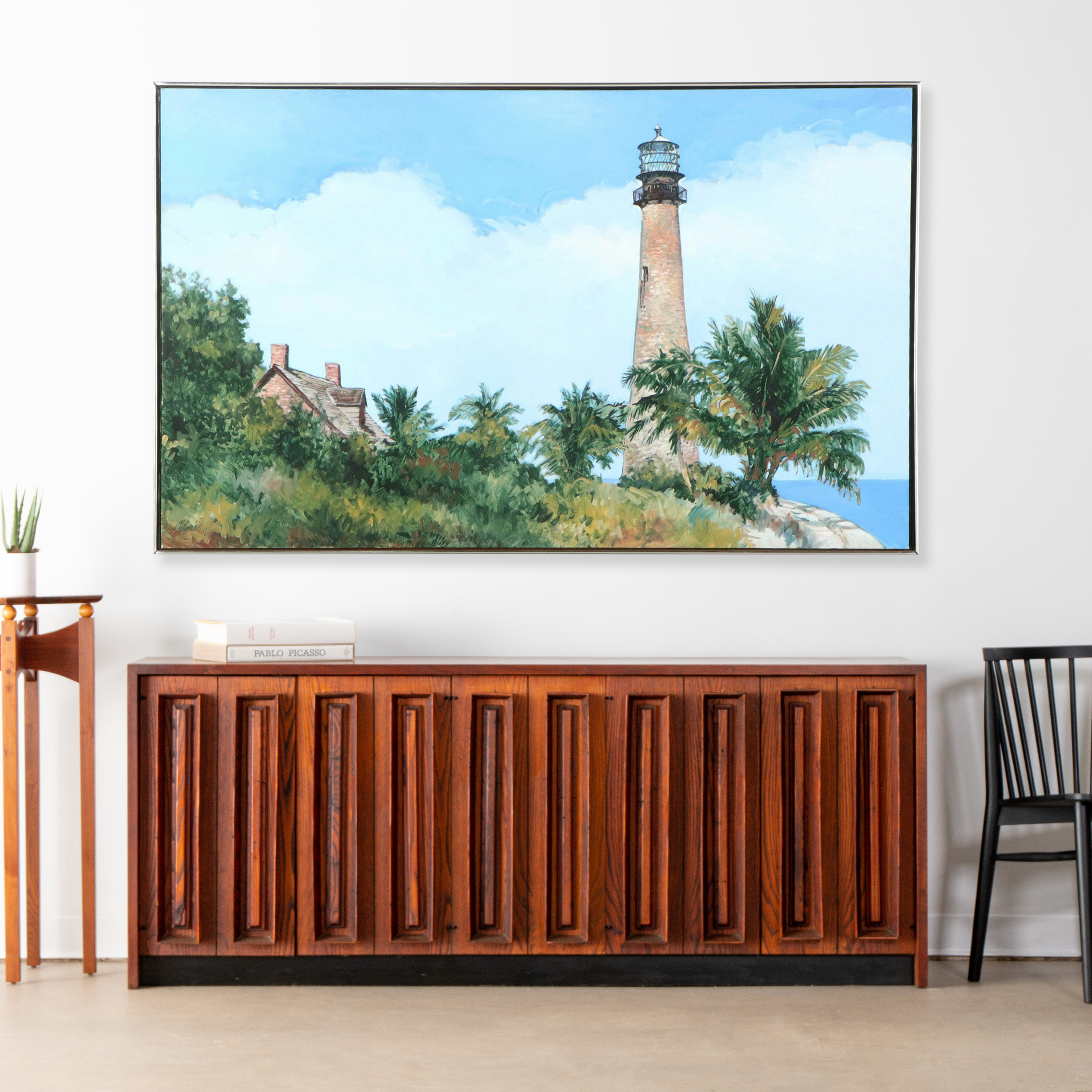 Eleanor Blair Large-Scale Florida Lighthouse Landscape Oil Painting