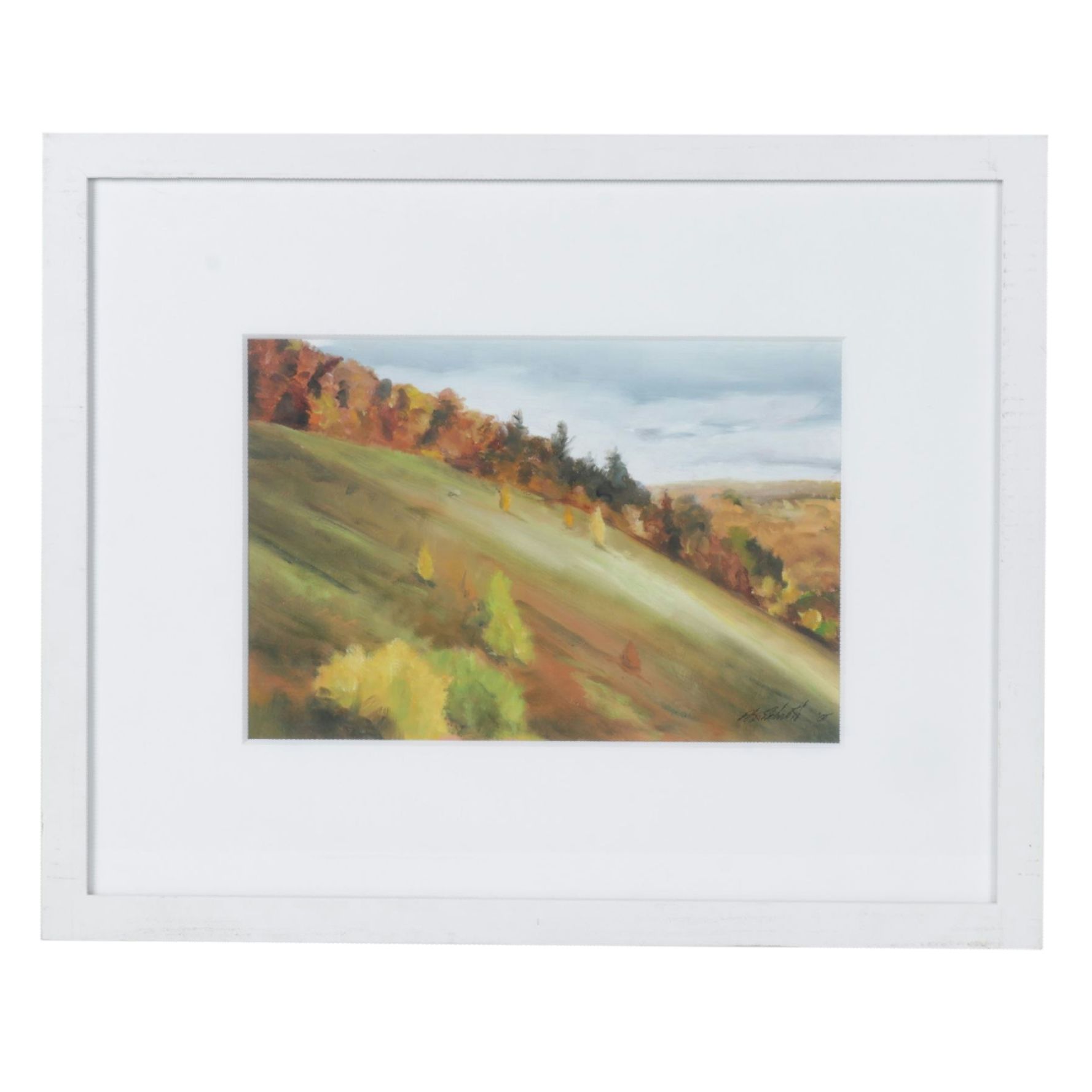 Peter Schroth Oil Painting "Steep Hillside", 2000