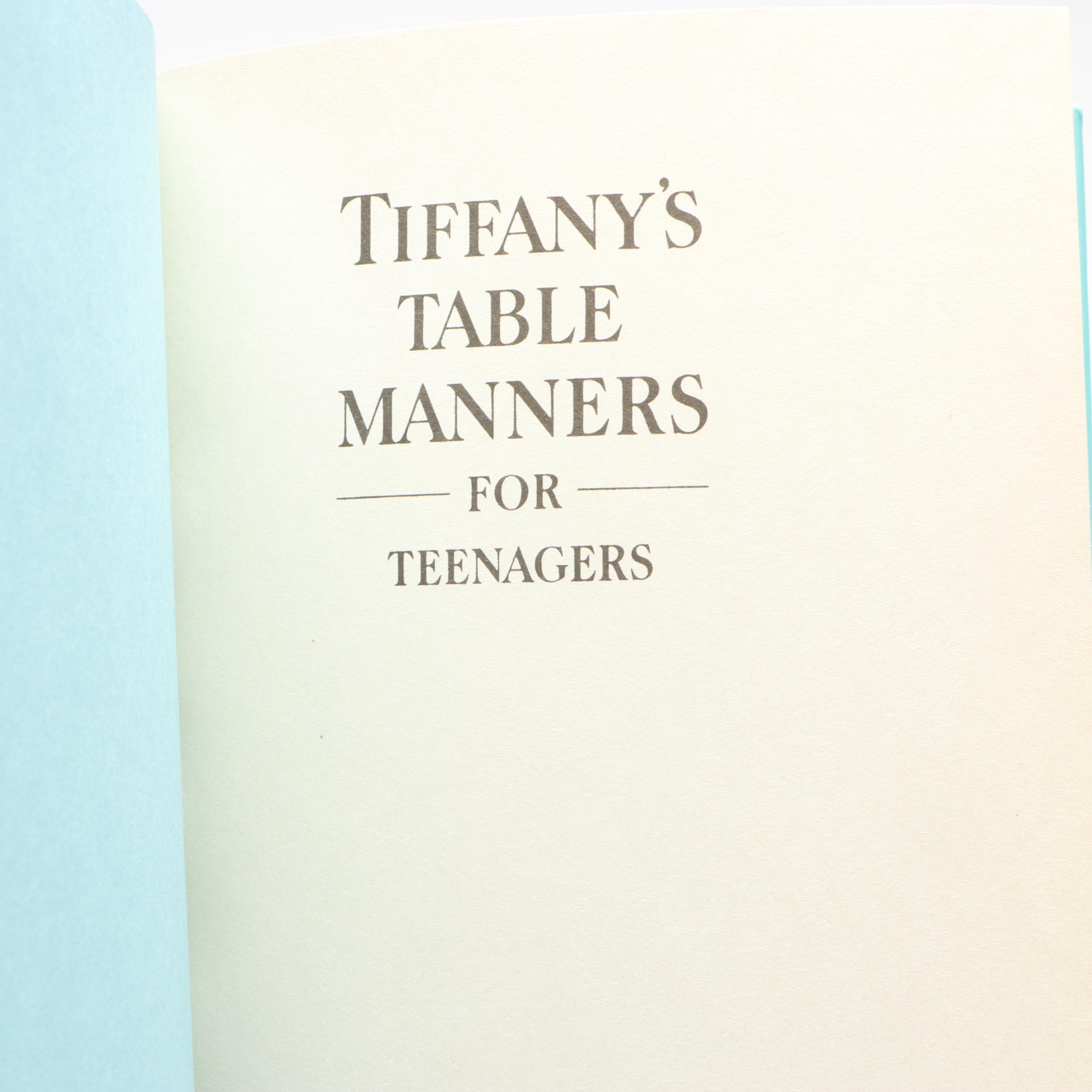 50th Anniversary Edition "Tiffany's Table Manners for Teenagers" by W. Hoving