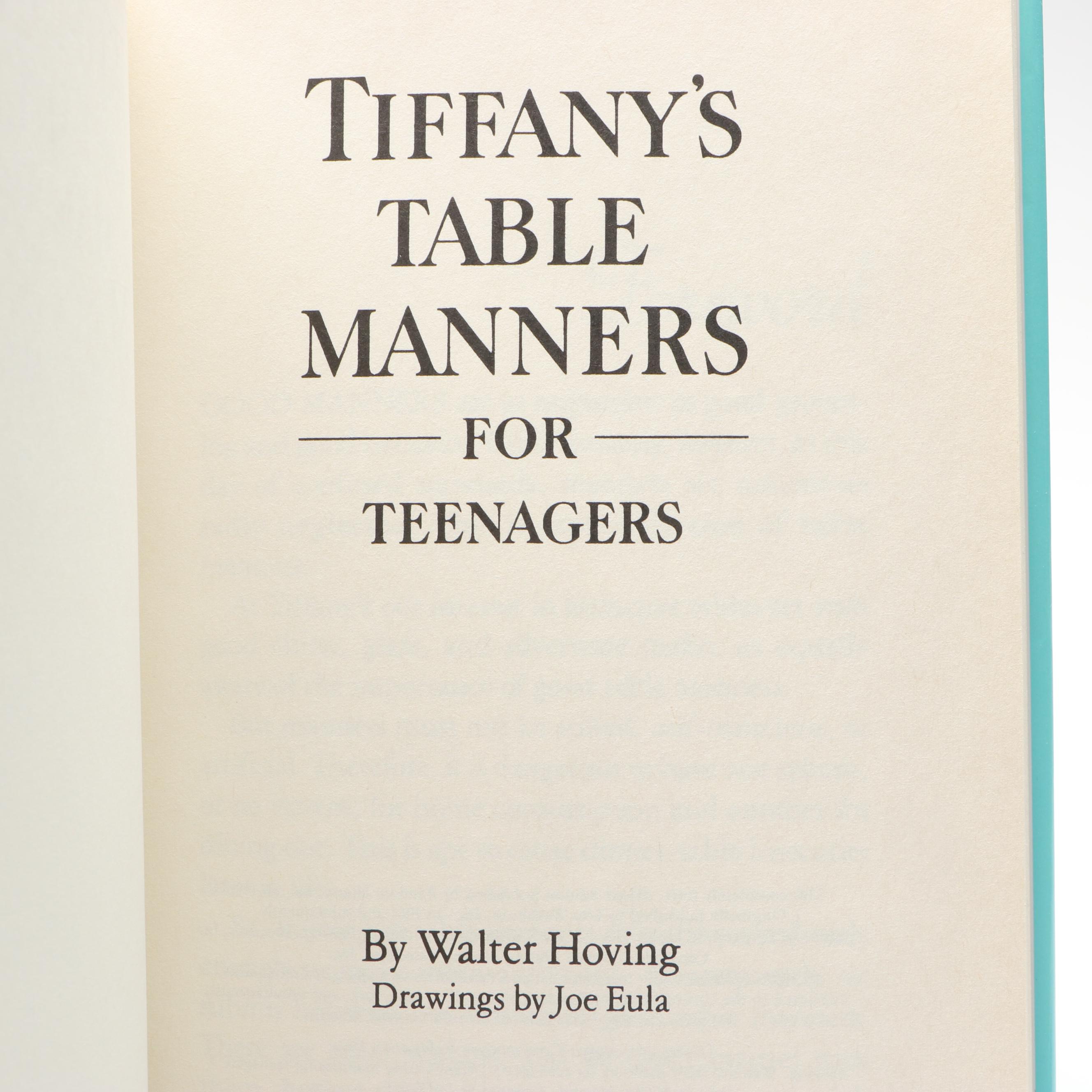 50th Anniversary Edition "Tiffany's Table Manners for Teenagers" by W. Hoving