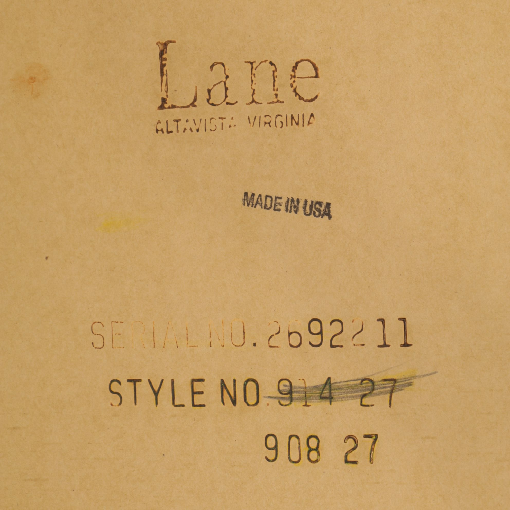 Lane Furniture Ebonized Wood and Pine Coffee Table, Late 20th Century