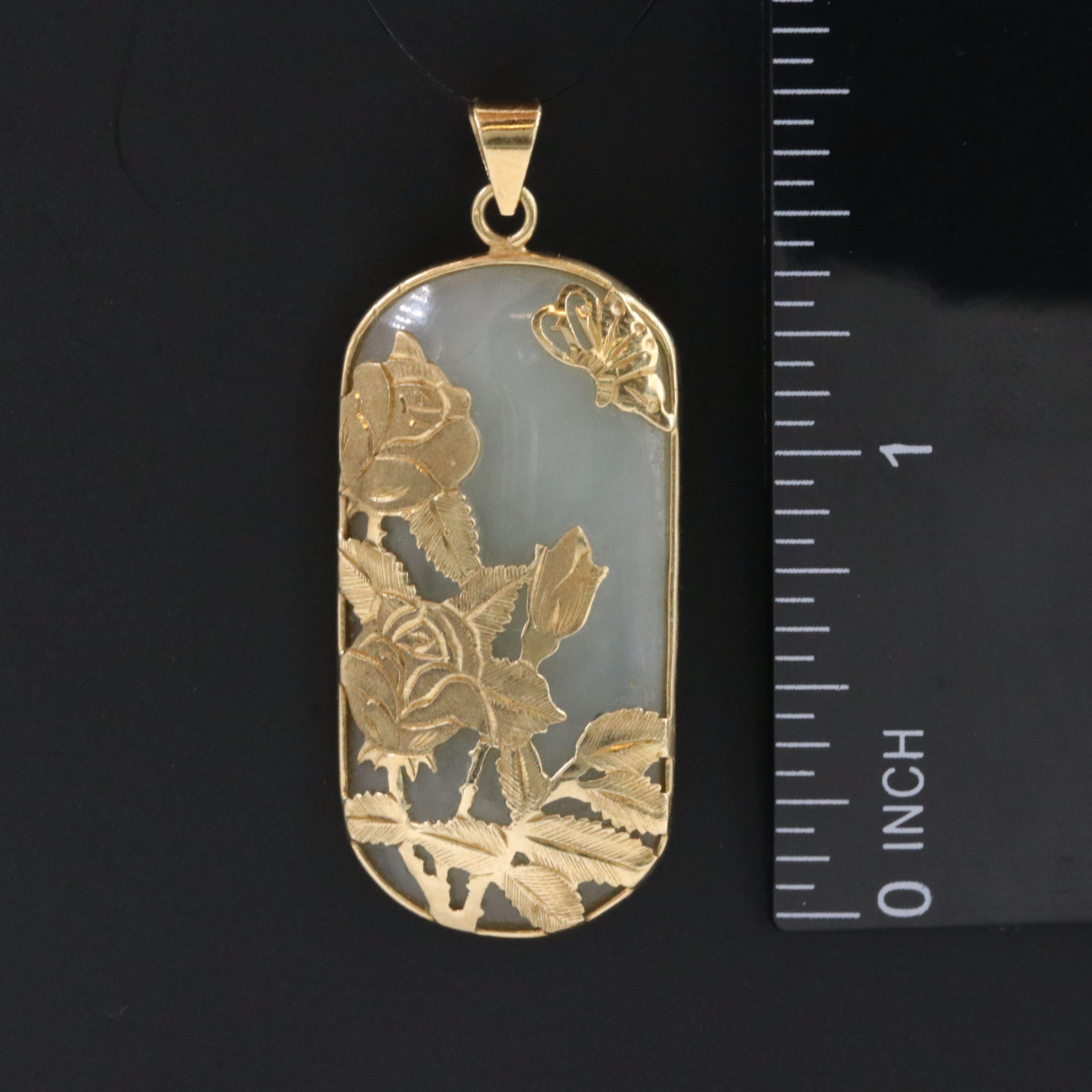 14K Nephrite Pendant