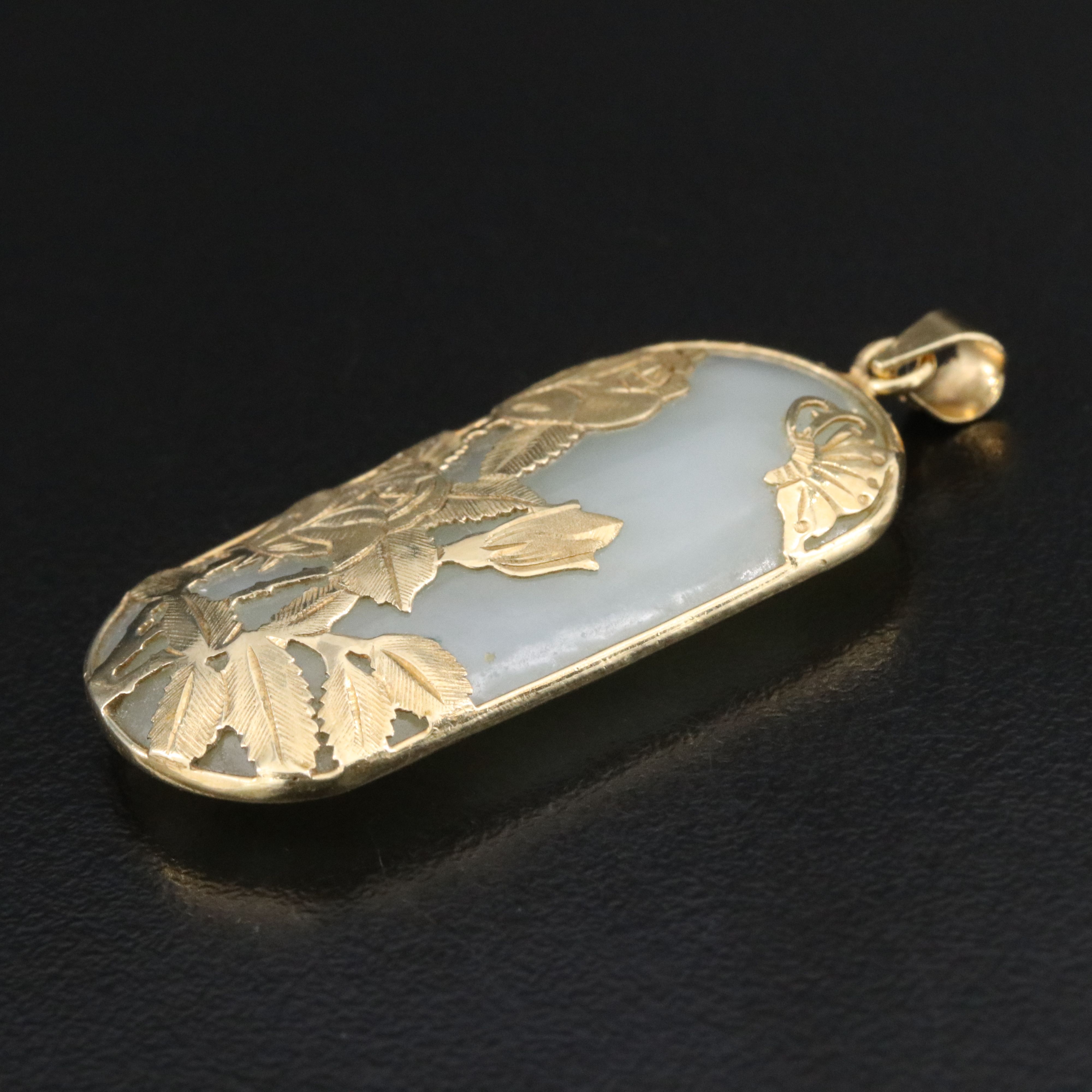 14K Nephrite Pendant