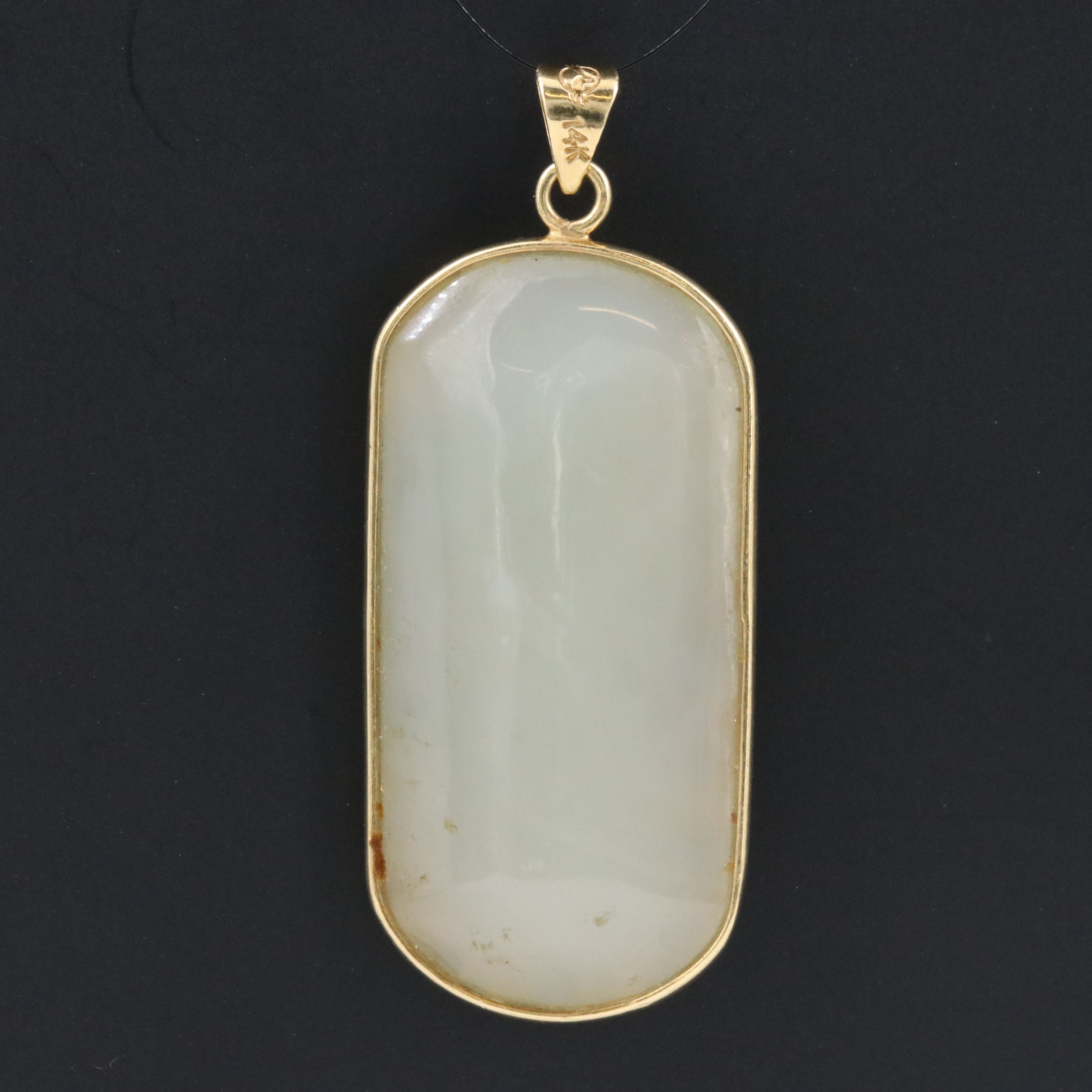 14K Nephrite Pendant
