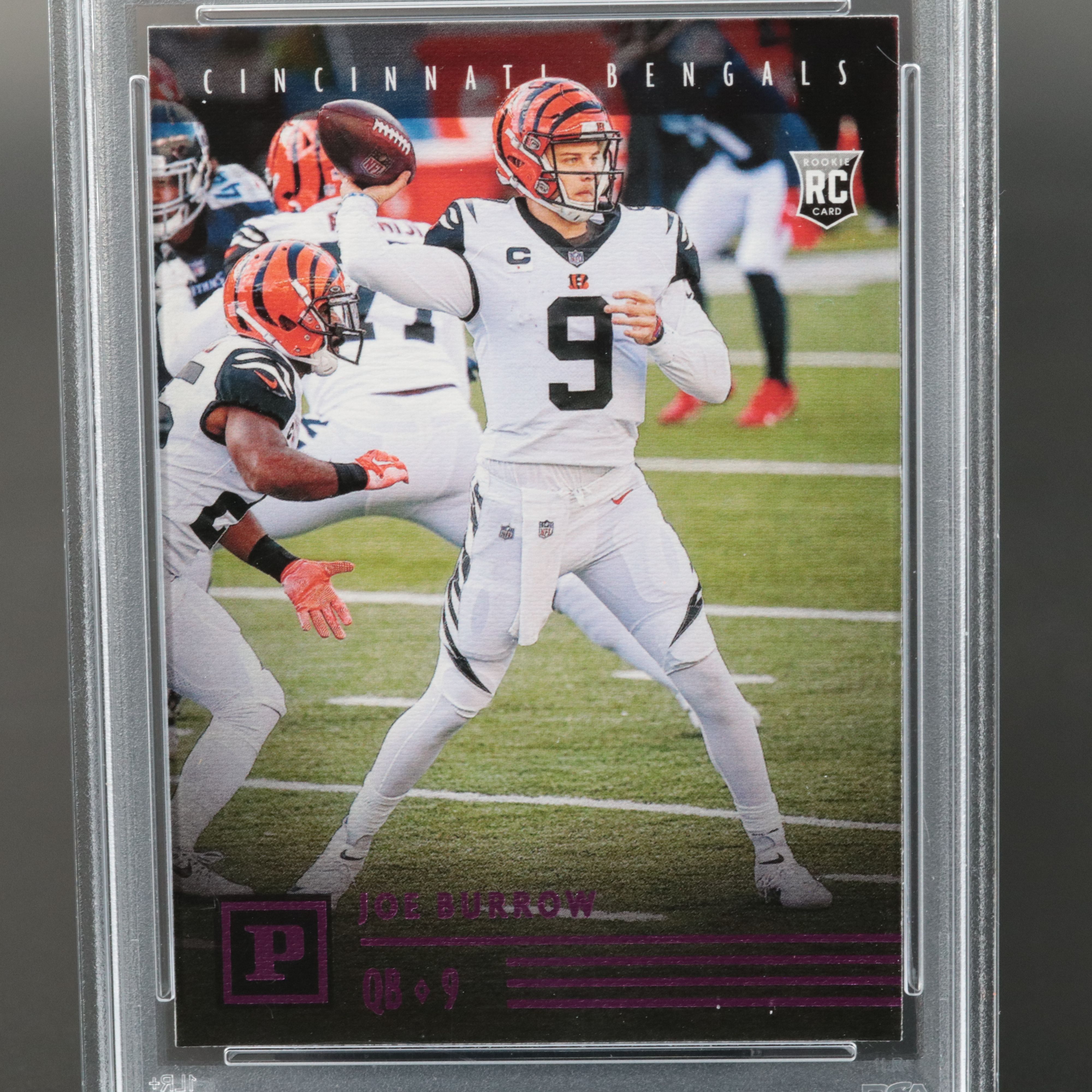 2020 Chronicles Joe Burrow Panini Pink Rookie Card Graded PSA 10