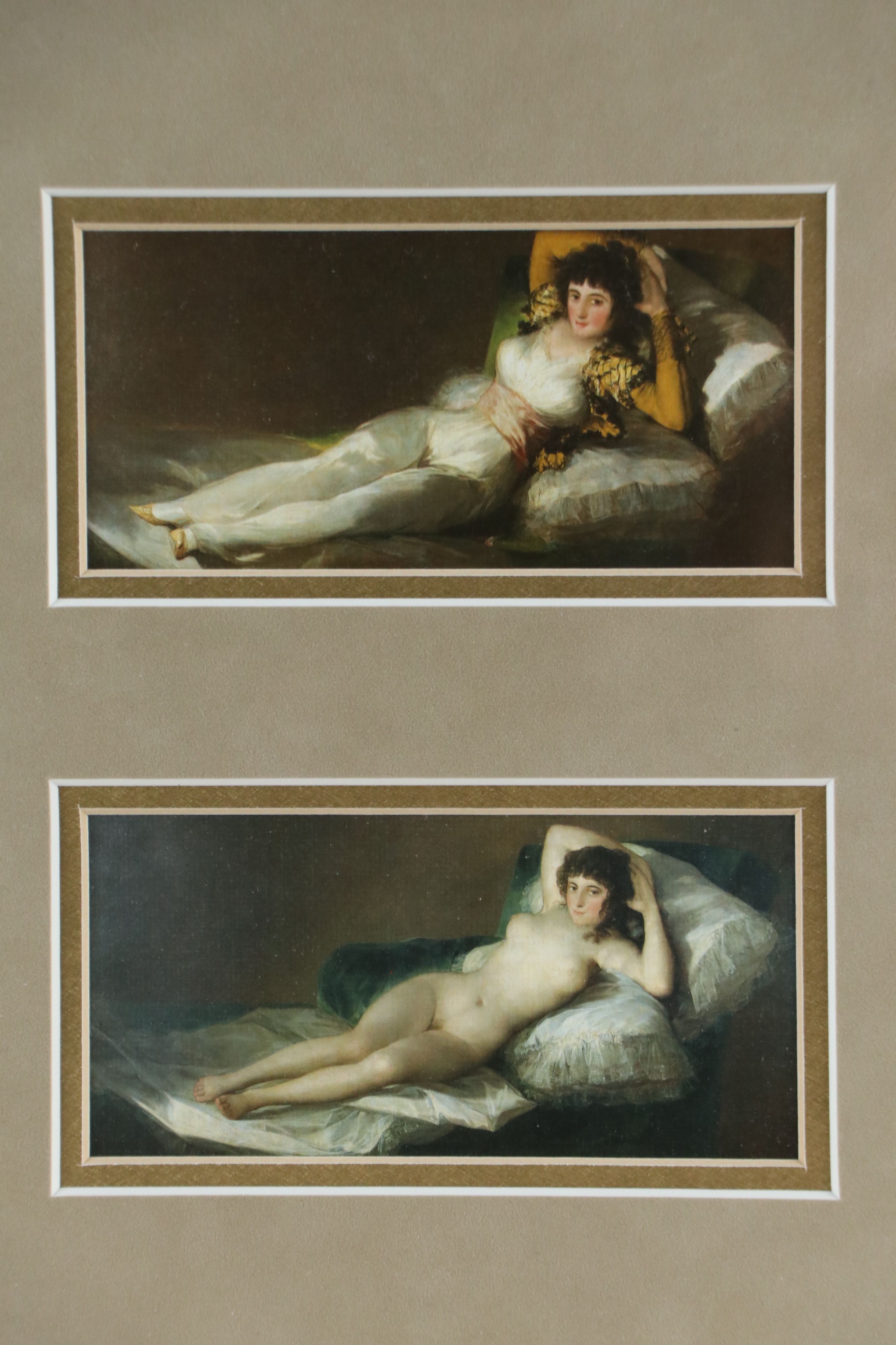 After Francisco Goya Offset Lithographs "La maja vestida" and "La maja desnuda"