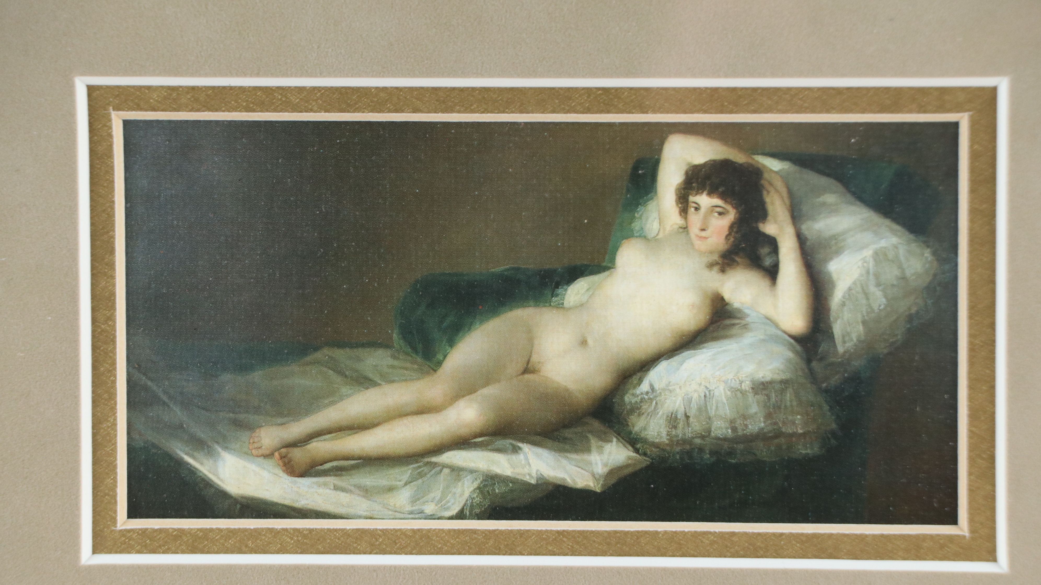 After Francisco Goya Offset Lithographs "La maja vestida" and "La maja desnuda"