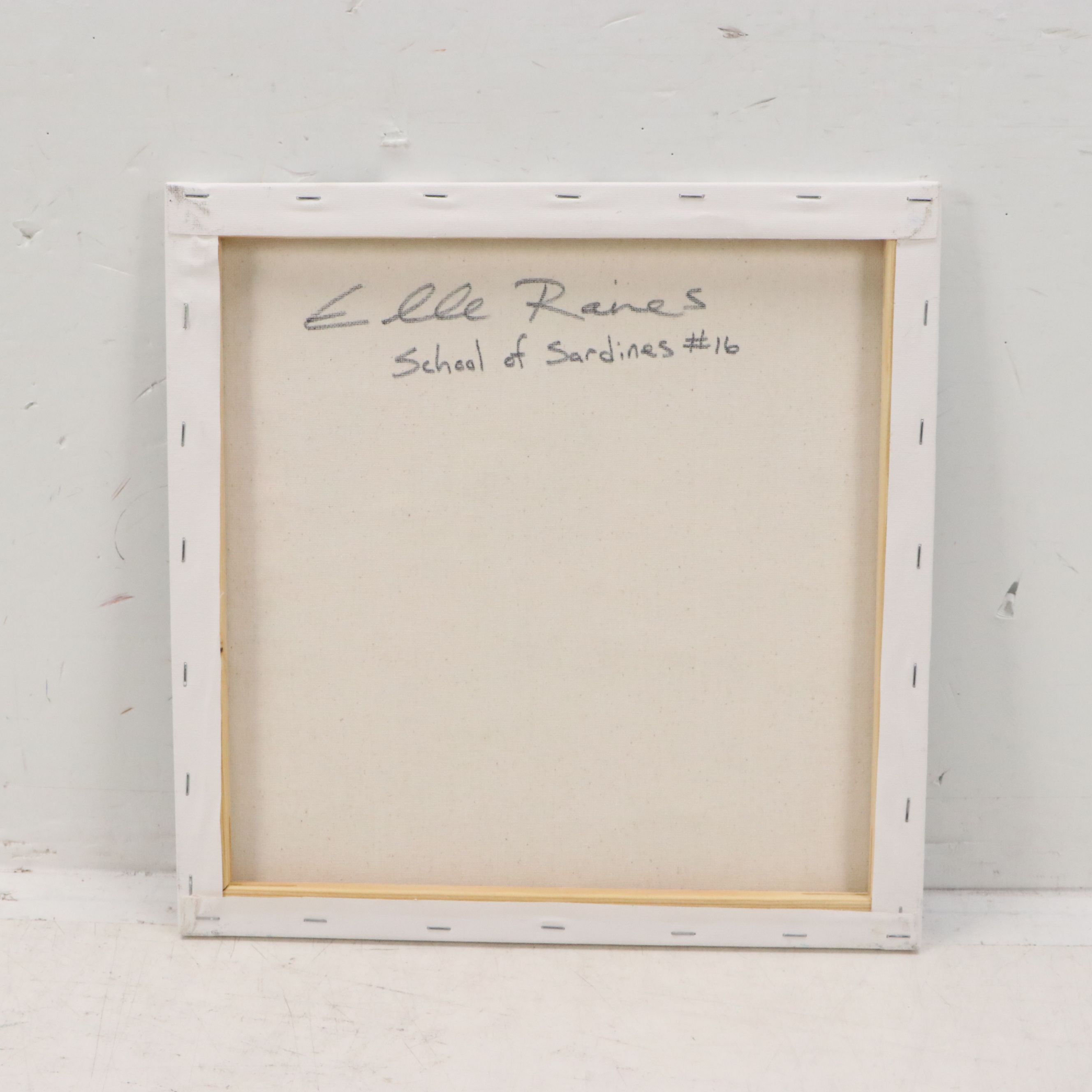 Elle Raines Stylized Acrylic Painting "School of Sardines #16," 21st Century