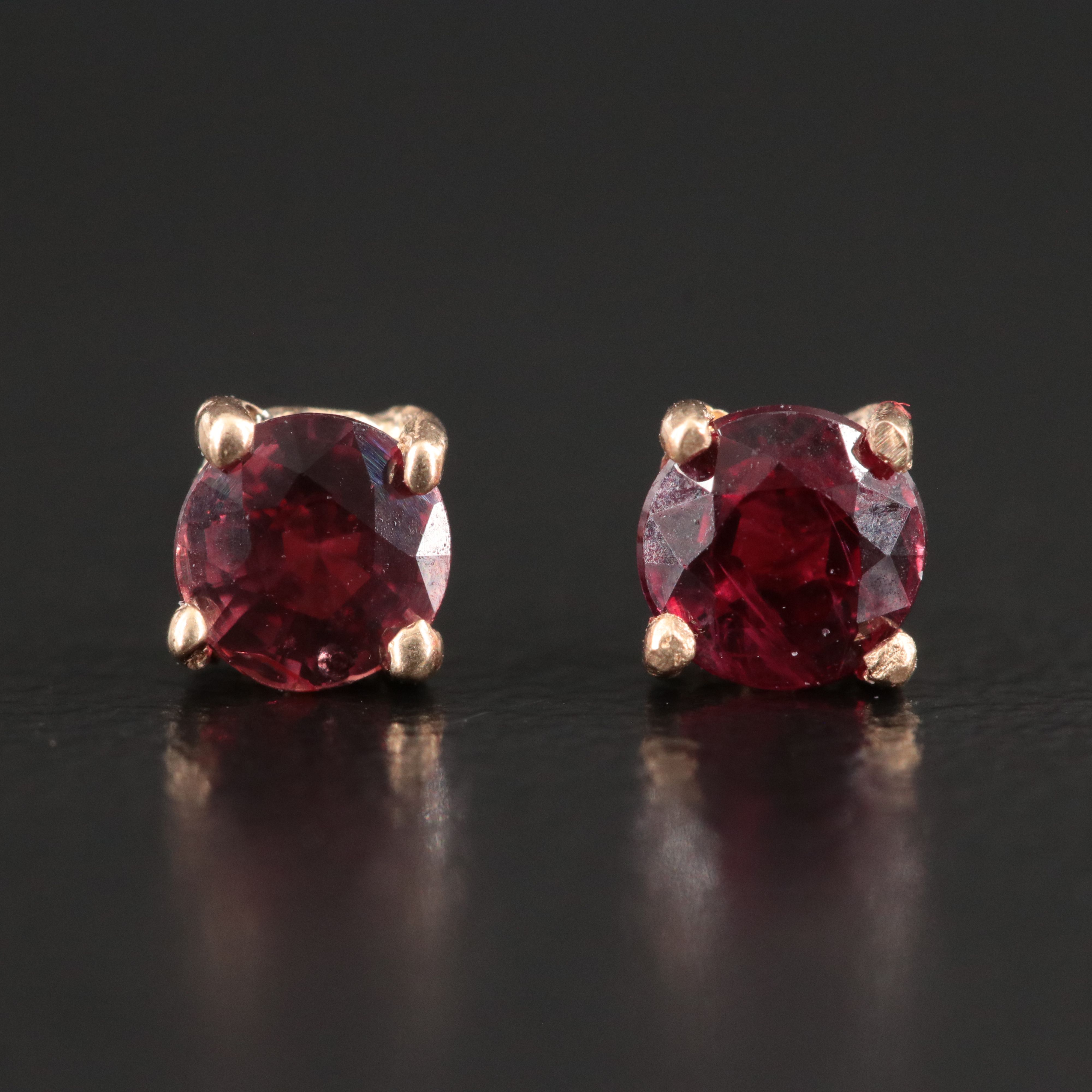 14K Ruby Earrings