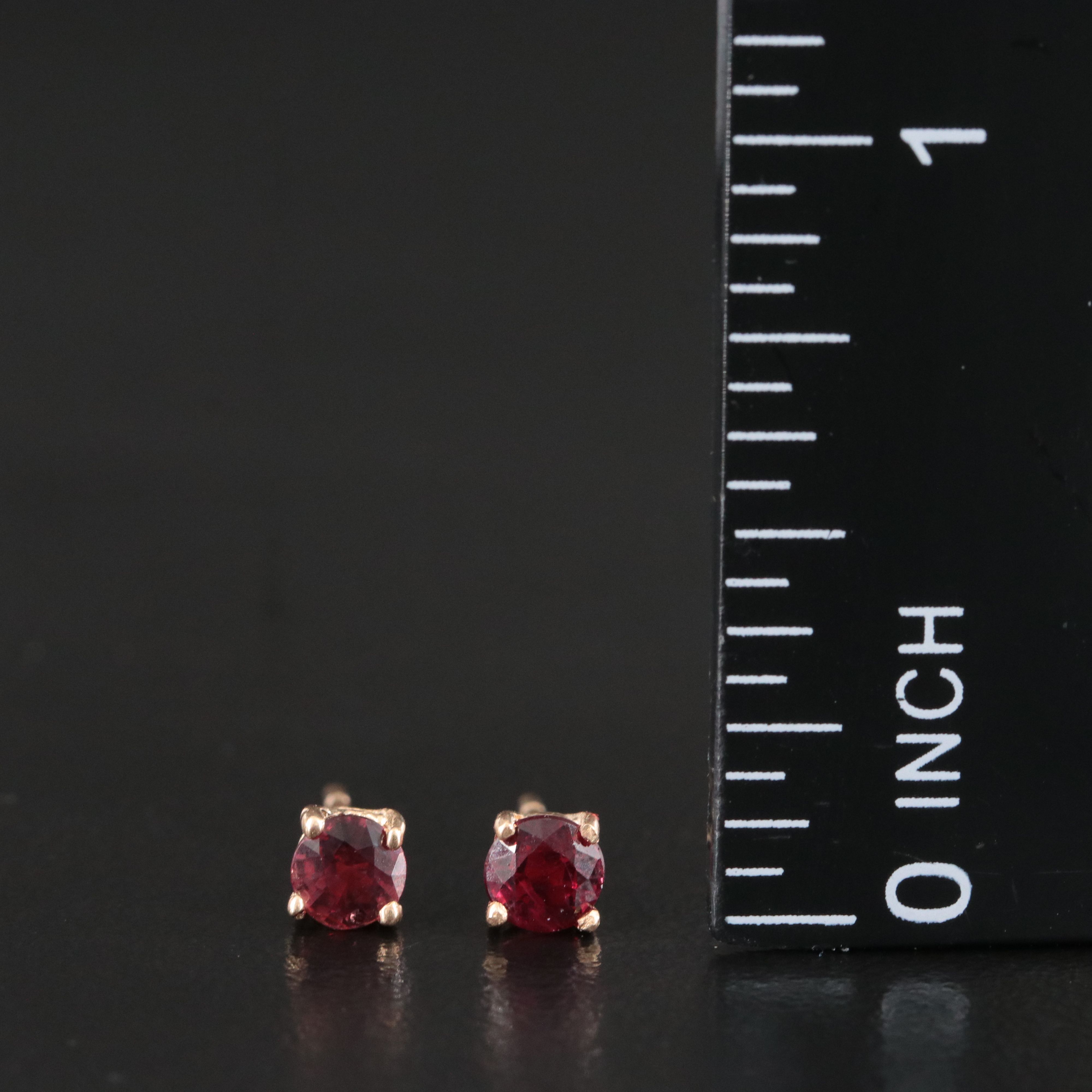 14K Ruby Earrings