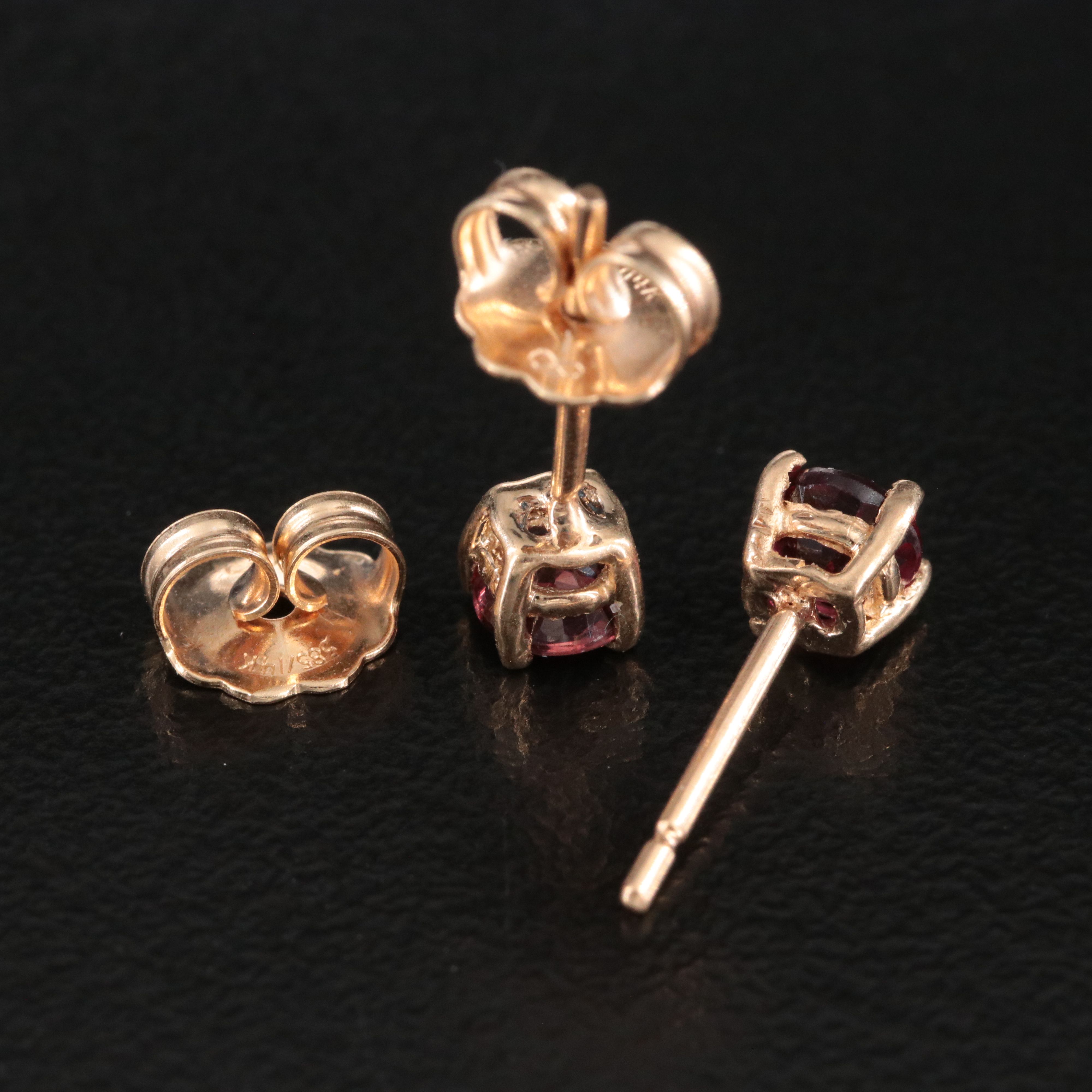 14K Ruby Earrings