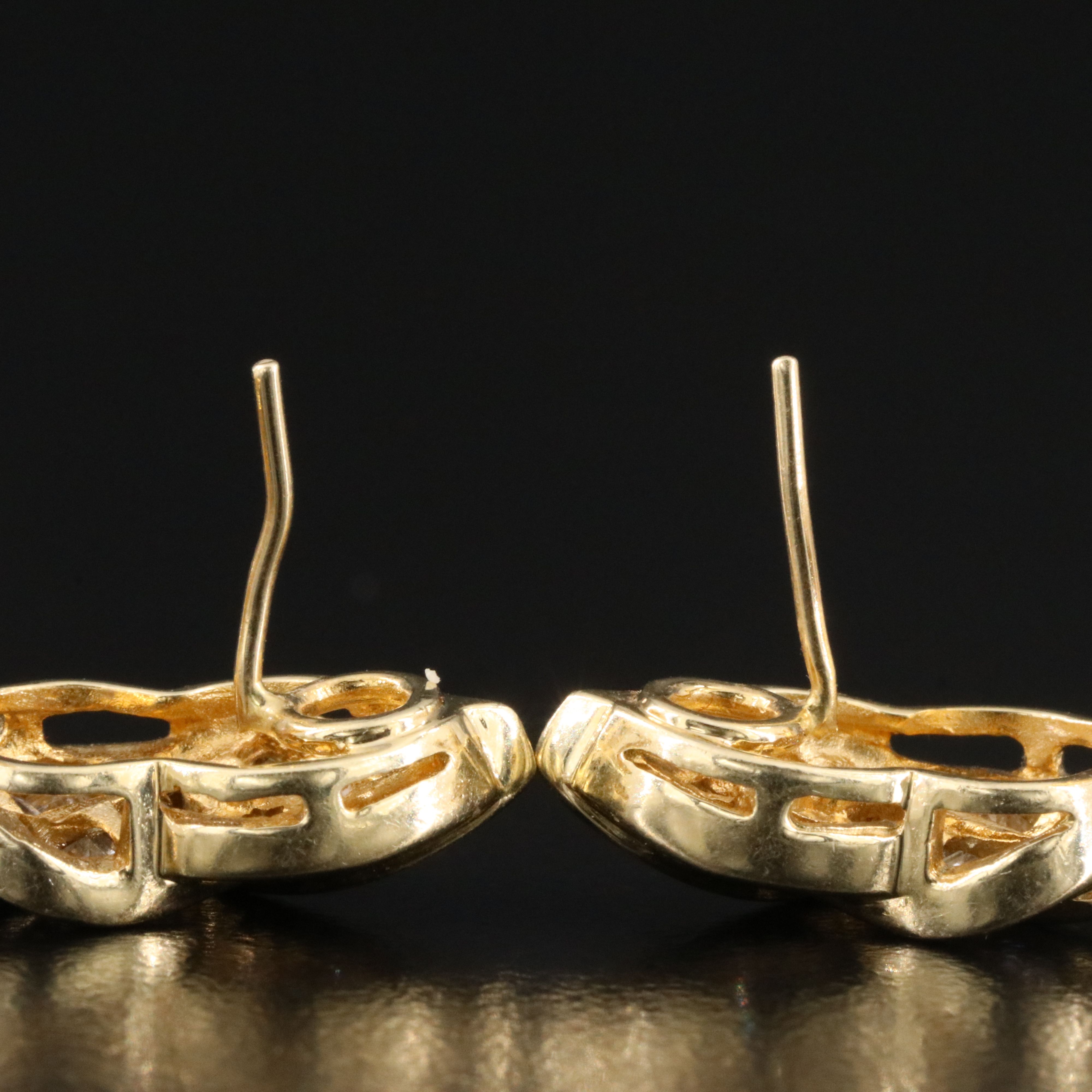 14K 1.60 CTW Diamond Ribbon Earrings