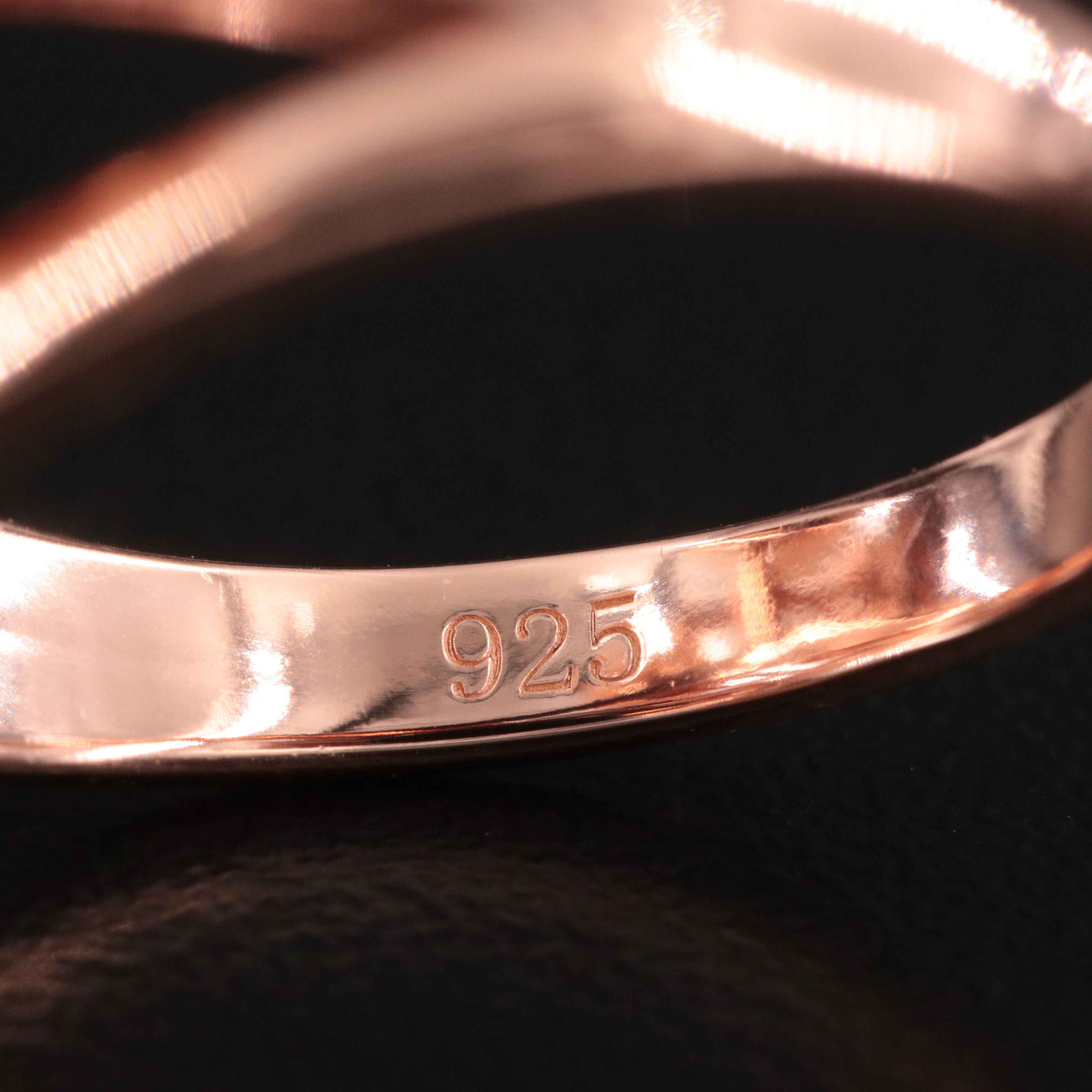 Sterling Flower Ring with Mother-of-Pearl, CZ, and Rhodolite Garnet