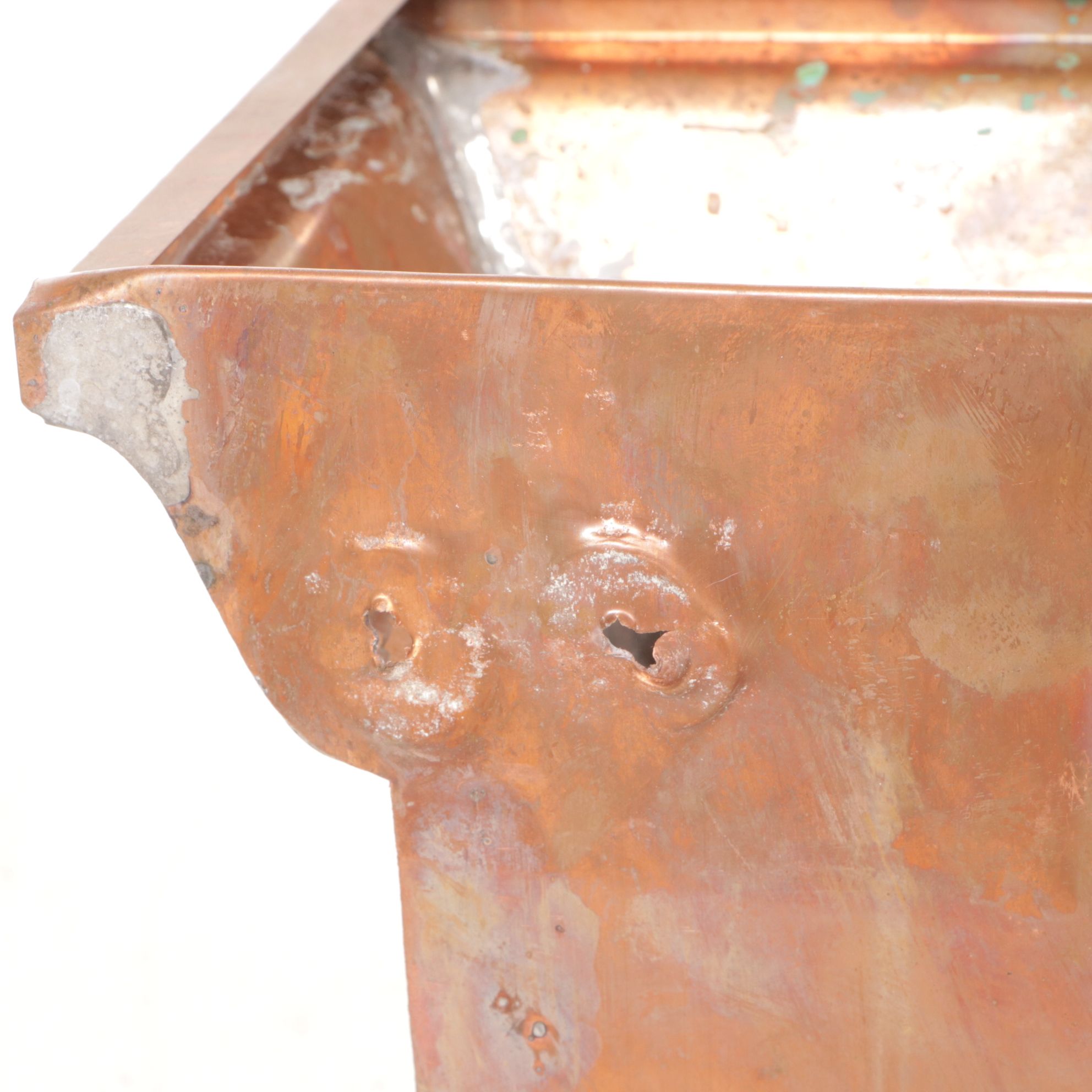 Three Copper Gutter Leader Heads