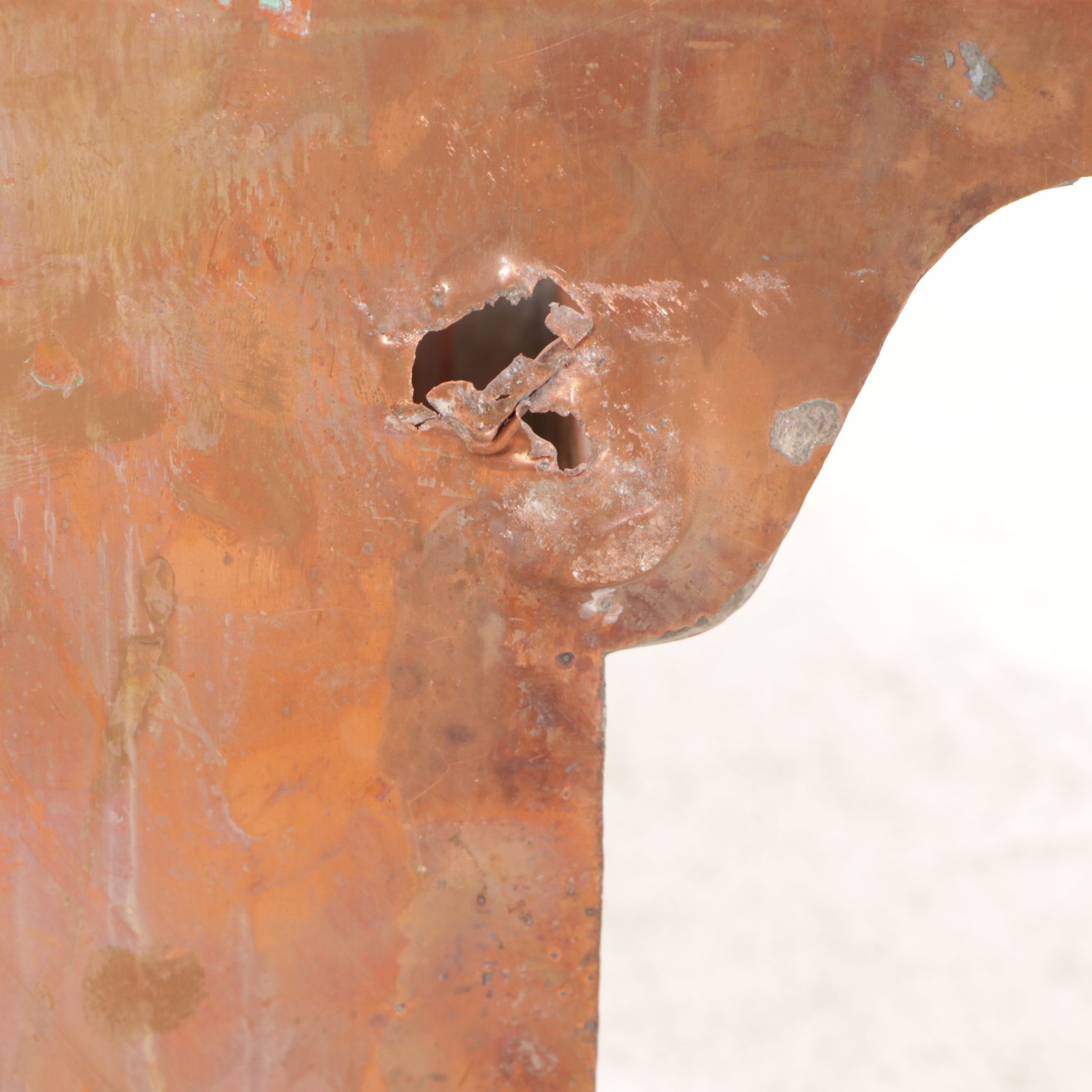 Three Copper Gutter Leader Heads