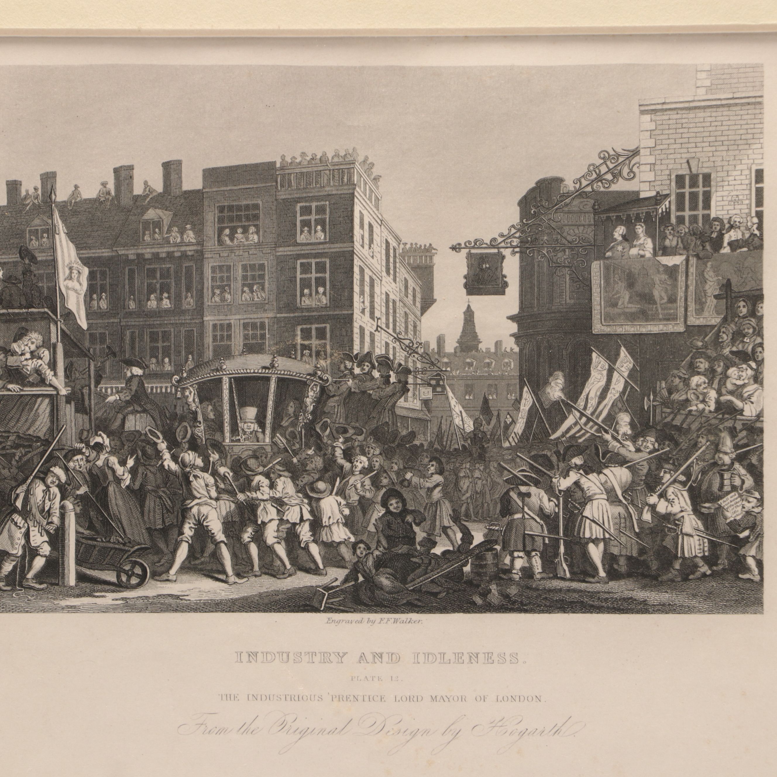 After William Hogarth "Industry and Idleness" with Other Antique Prints