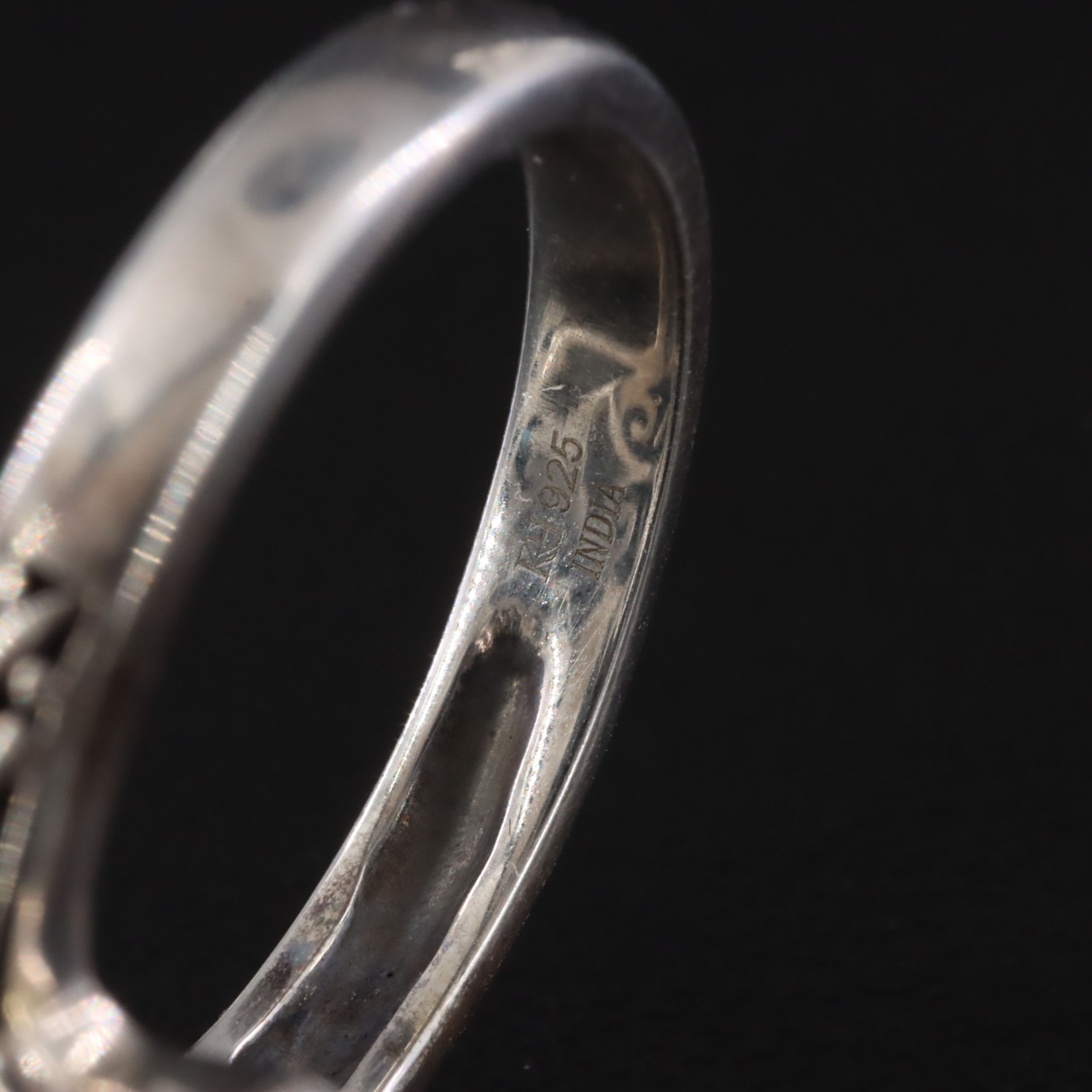 Sterling Opal and Topaz Ring