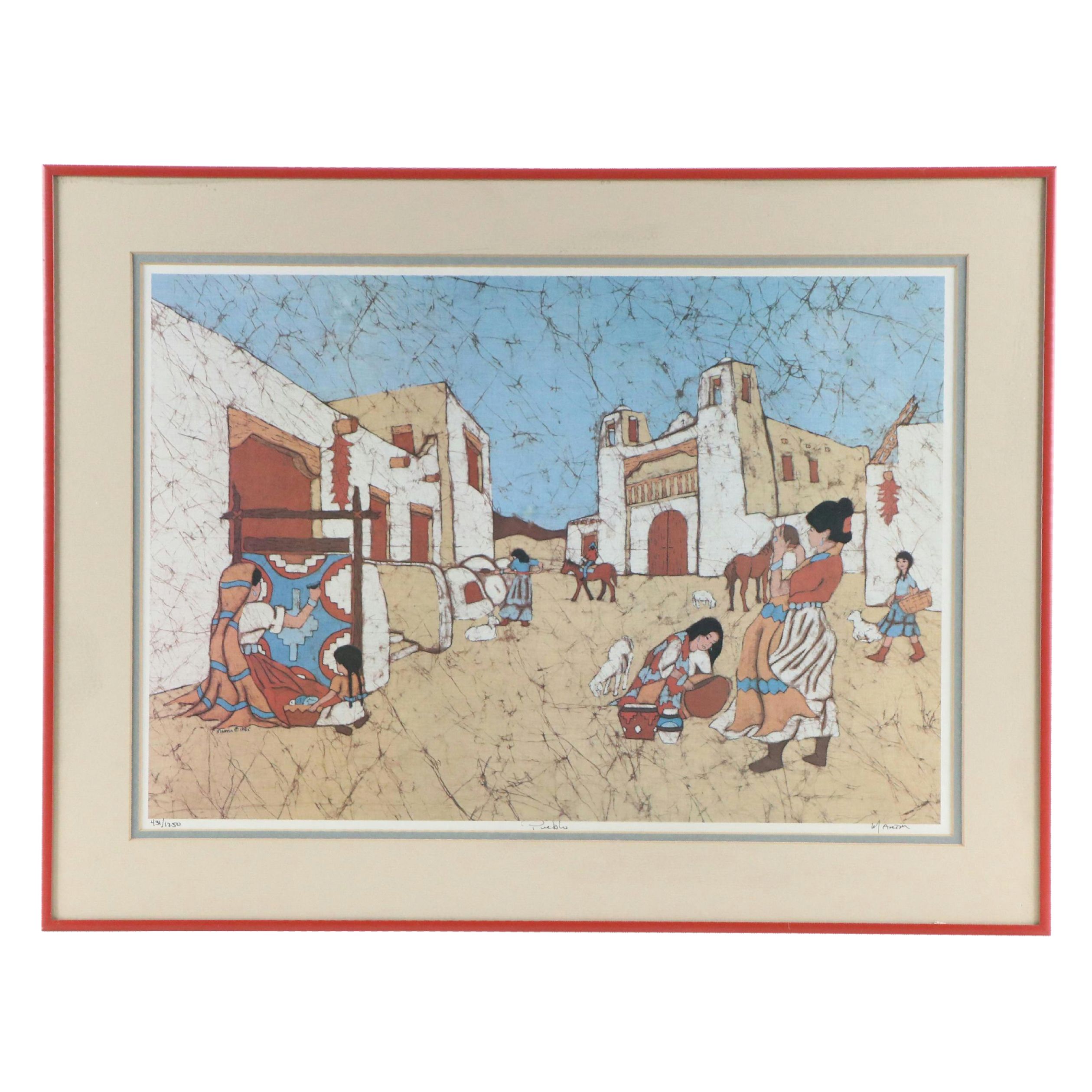 Dick and Trish Martin Offset Lithograph "Pueblo"