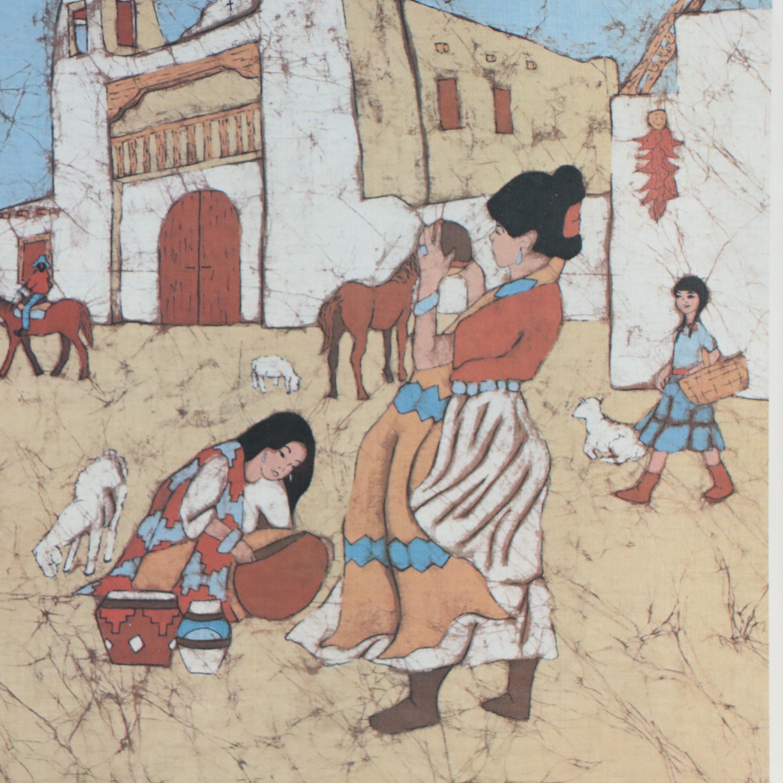 Dick and Trish Martin Offset Lithograph "Pueblo"