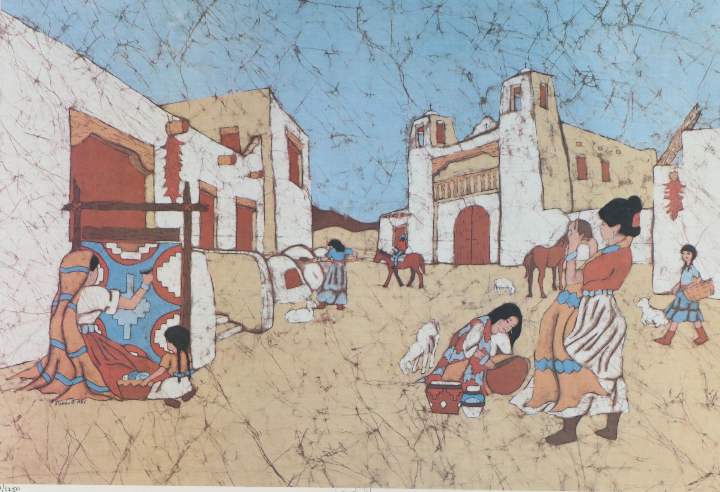 Dick and Trish Martin Offset Lithograph "Pueblo"