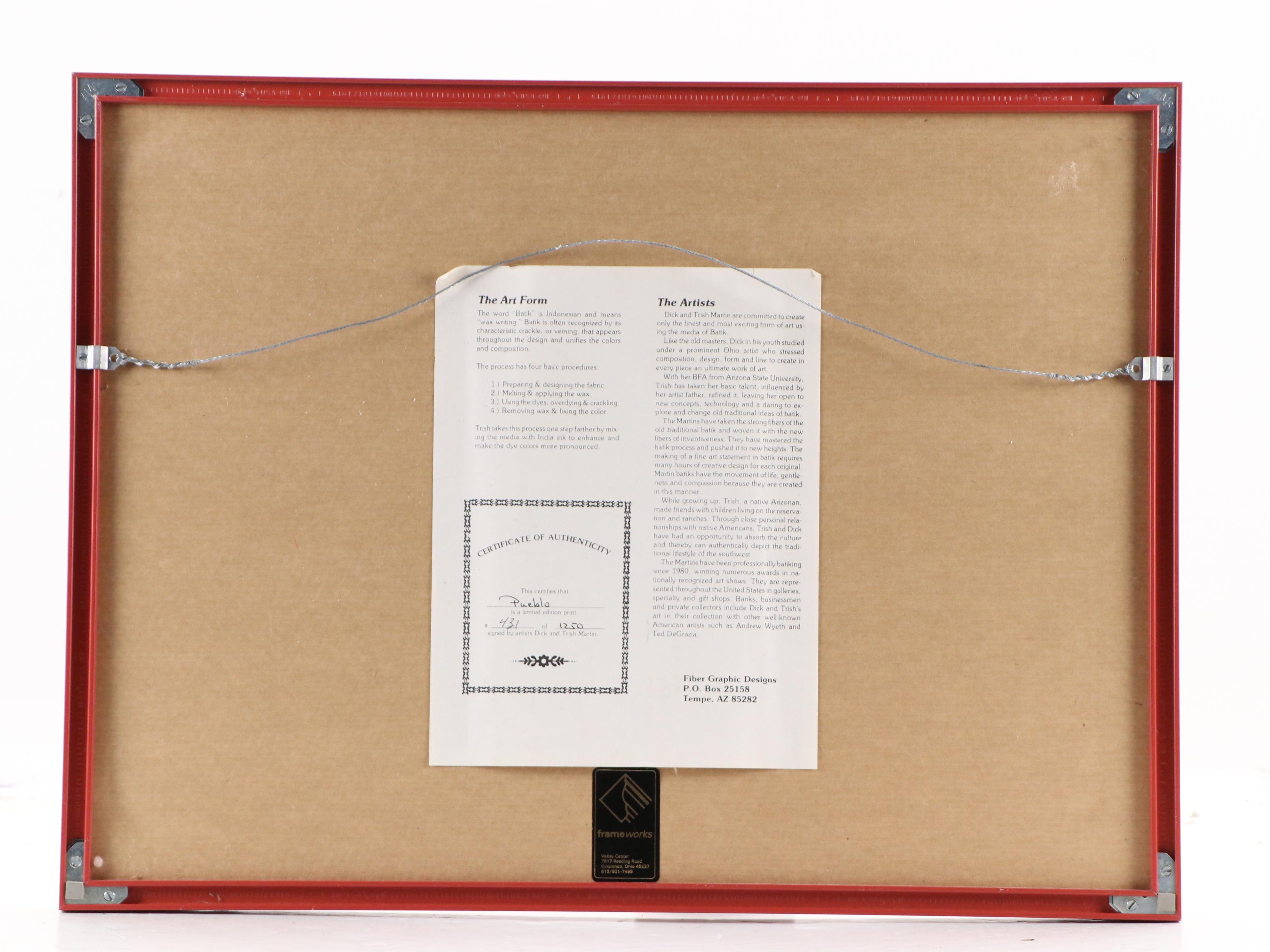 Dick and Trish Martin Offset Lithograph "Pueblo"