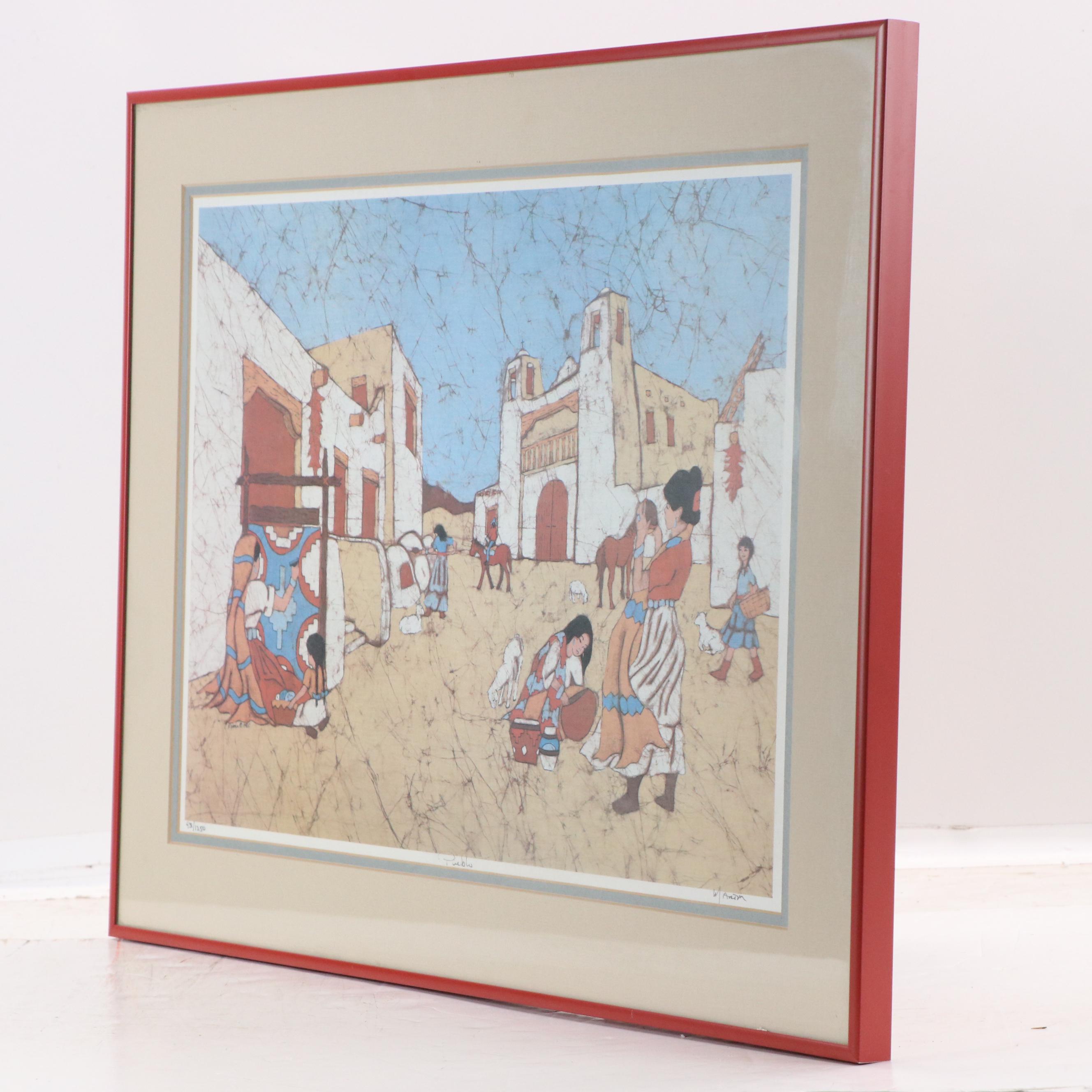 Dick and Trish Martin Offset Lithograph "Pueblo"