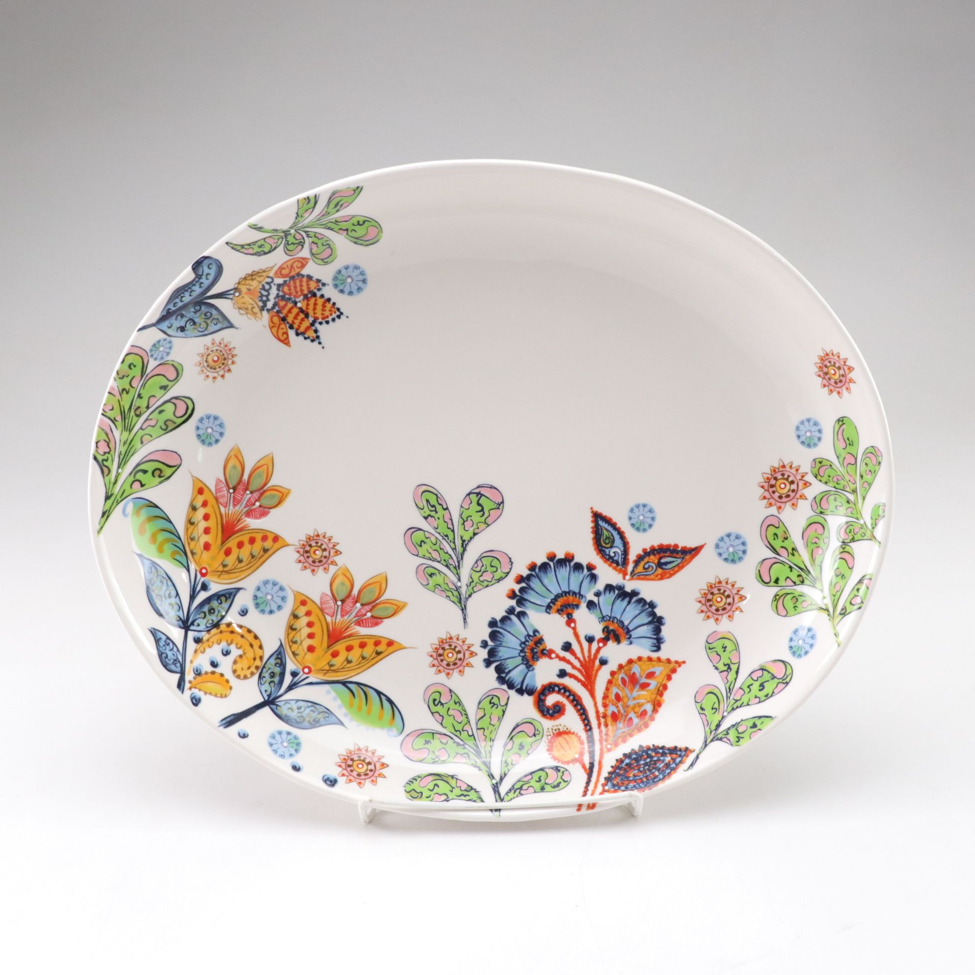 Dash of That "Awakenings" Ceramic Bowl and Platter with Other Platters