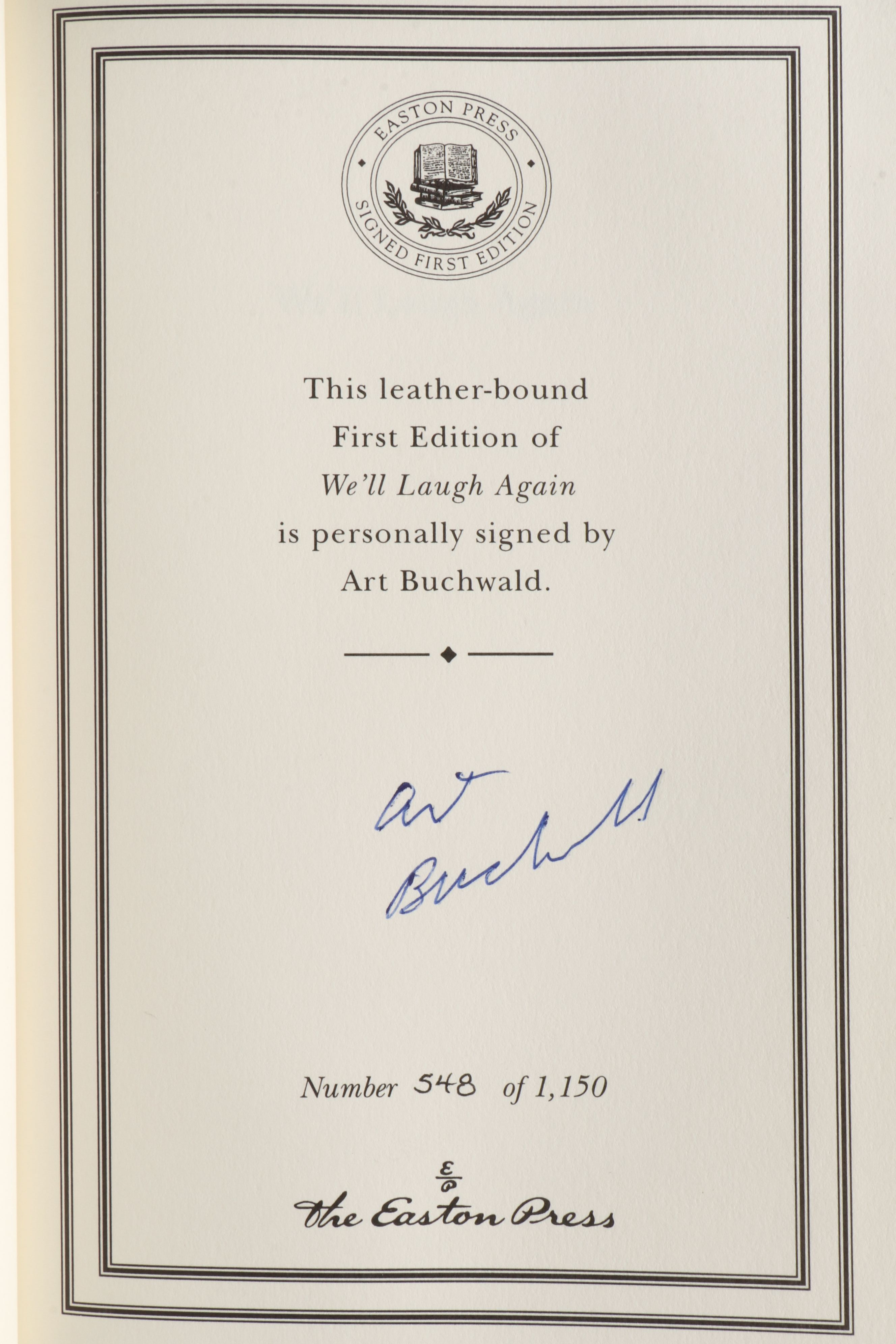 Signed Limited First Edition "I'll Always Have Paris" and More by Art Buchwald