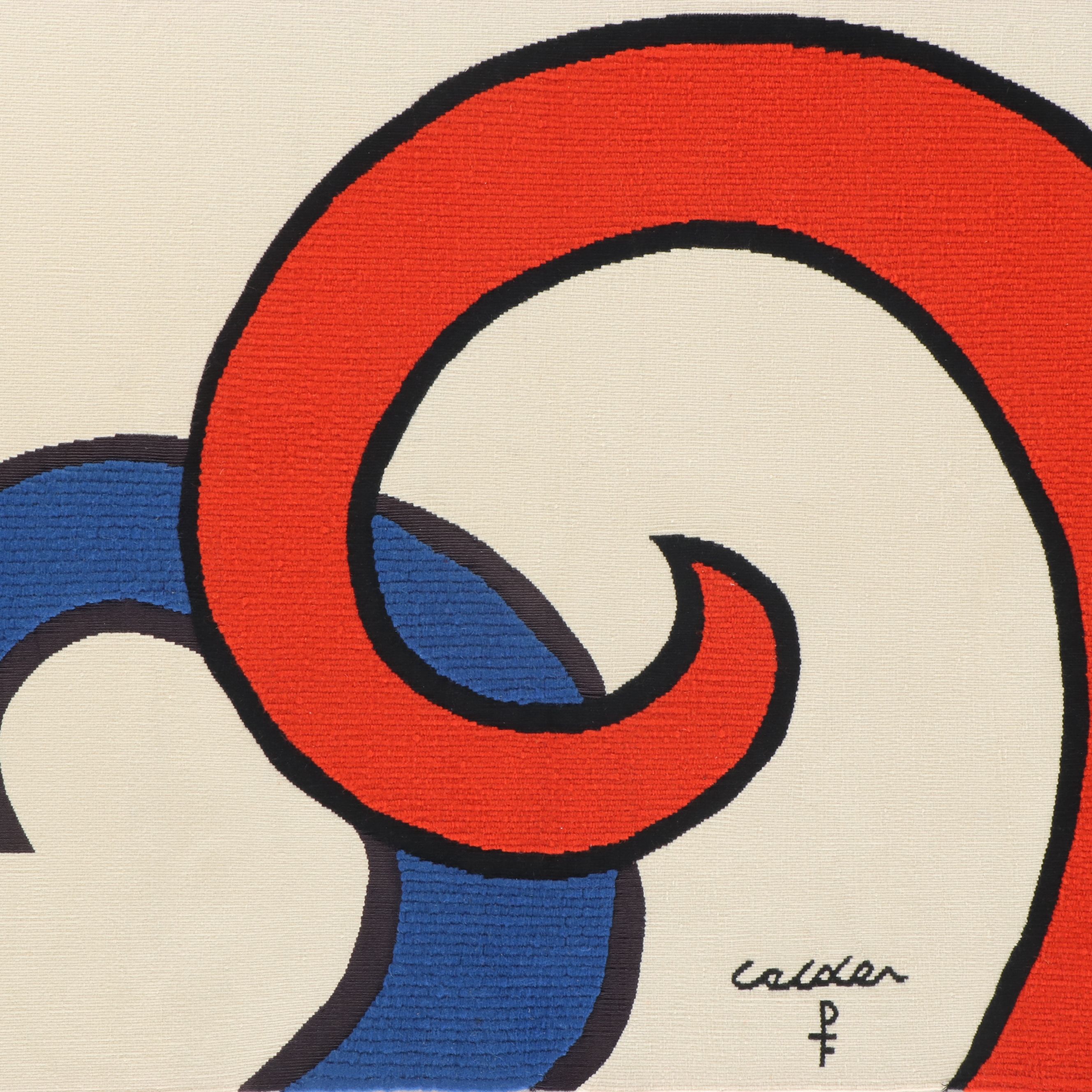 After Alexander Calder Wool Tapestry "Les Vagues," 1975