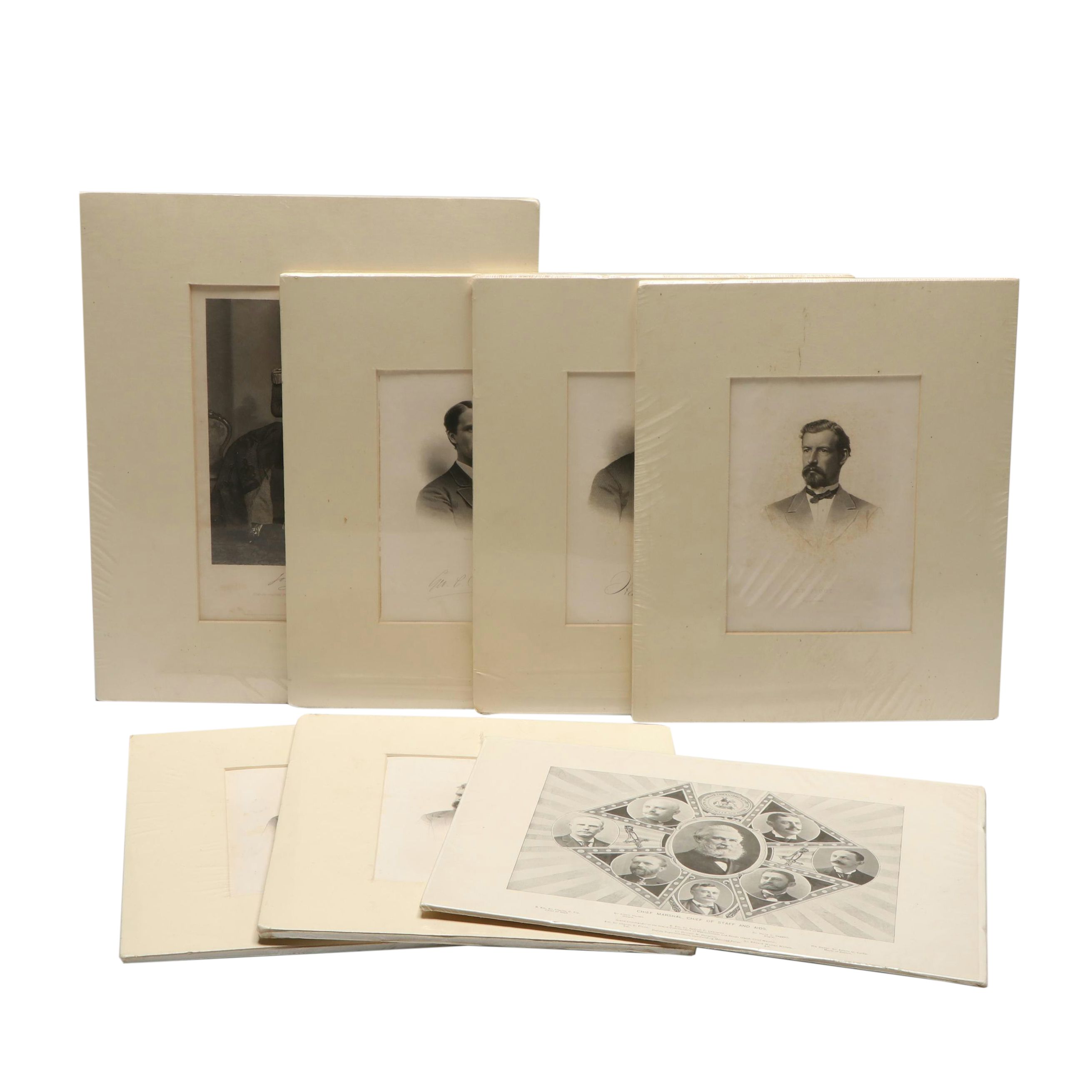 Portrait Engraving After William G. Jackman with Other Antique Prints