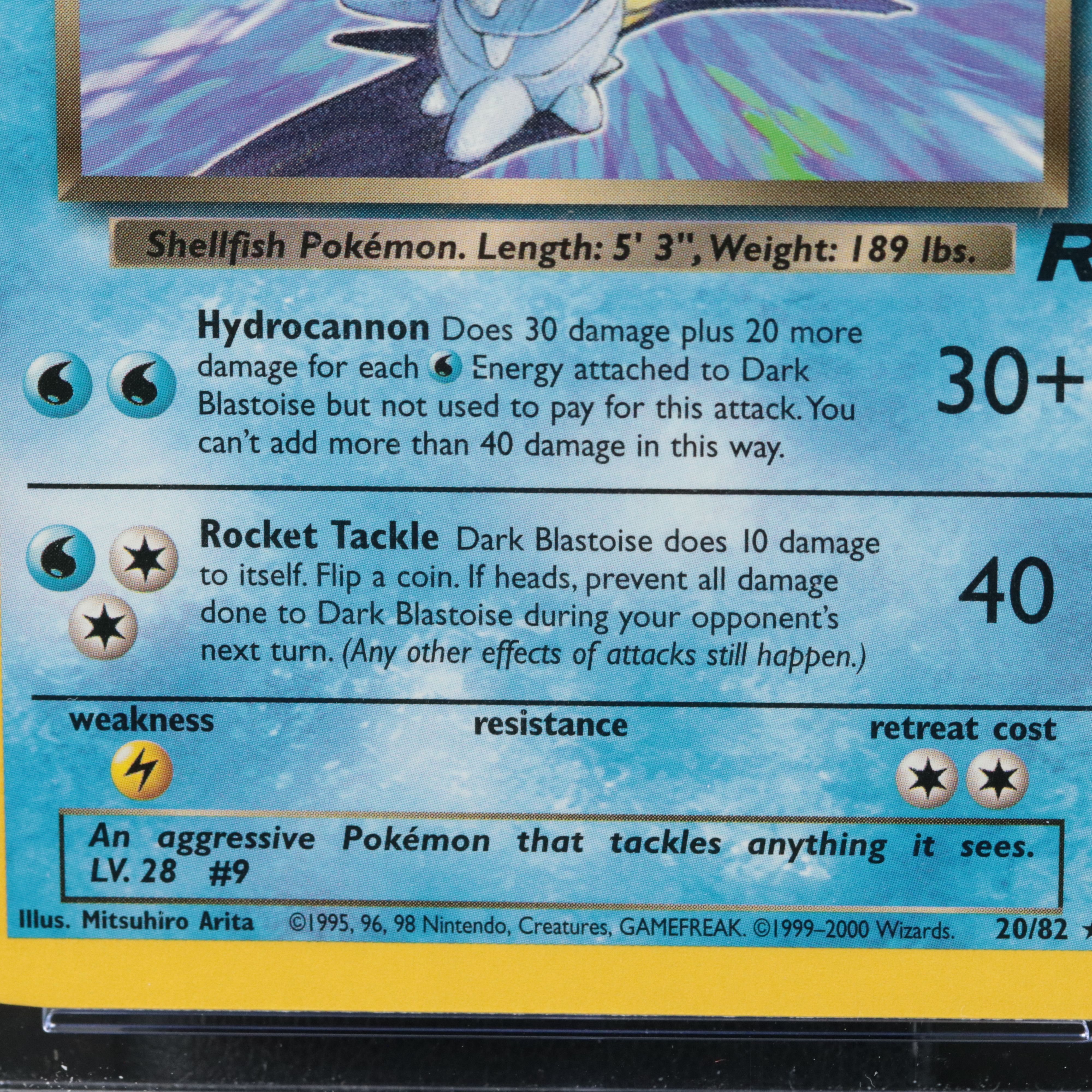 Team Rocket Dark Blastoise Pokémon Card Graded CGC 9