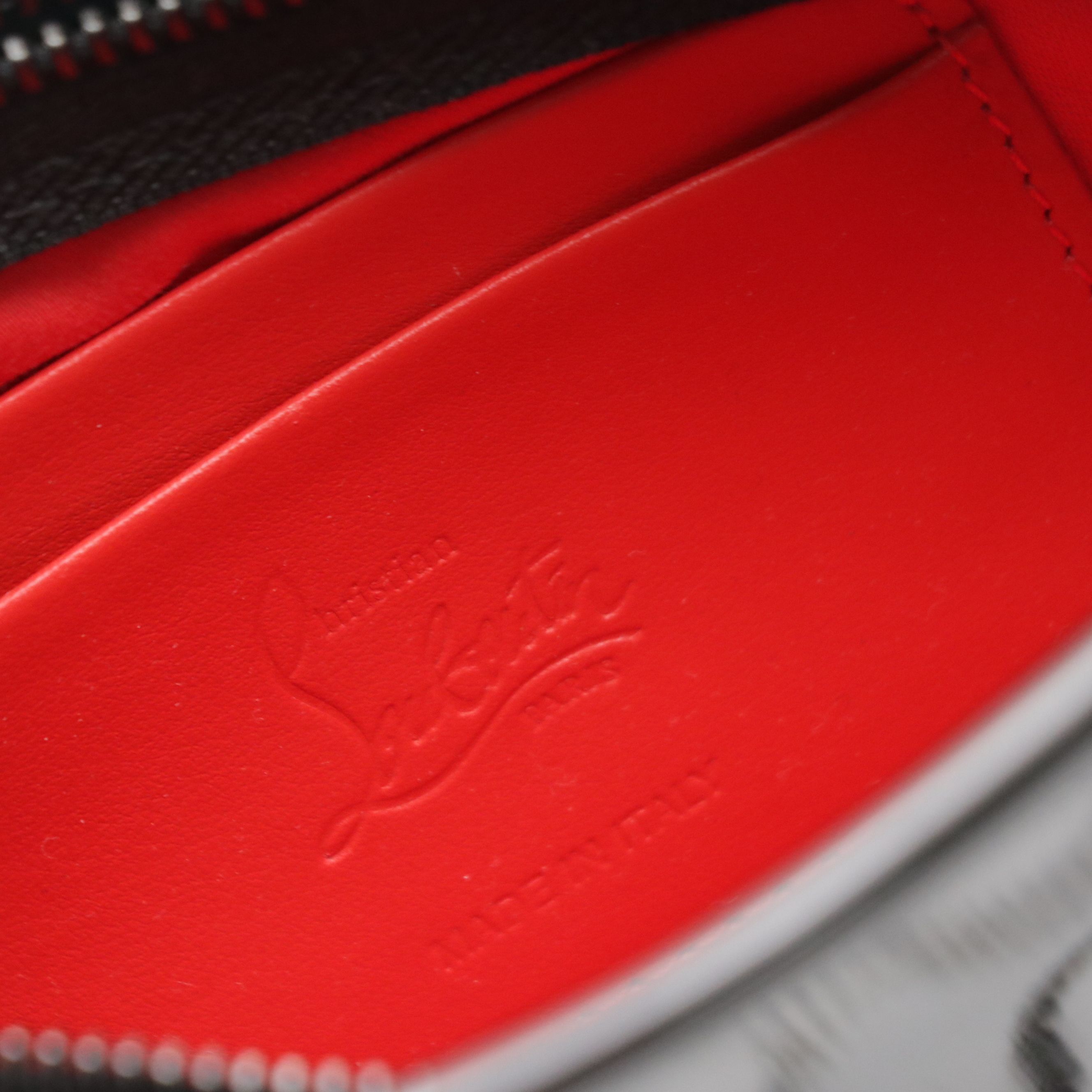 Christian Louboutin Holographic Patent Leather Loubitwist Clutch with Chain