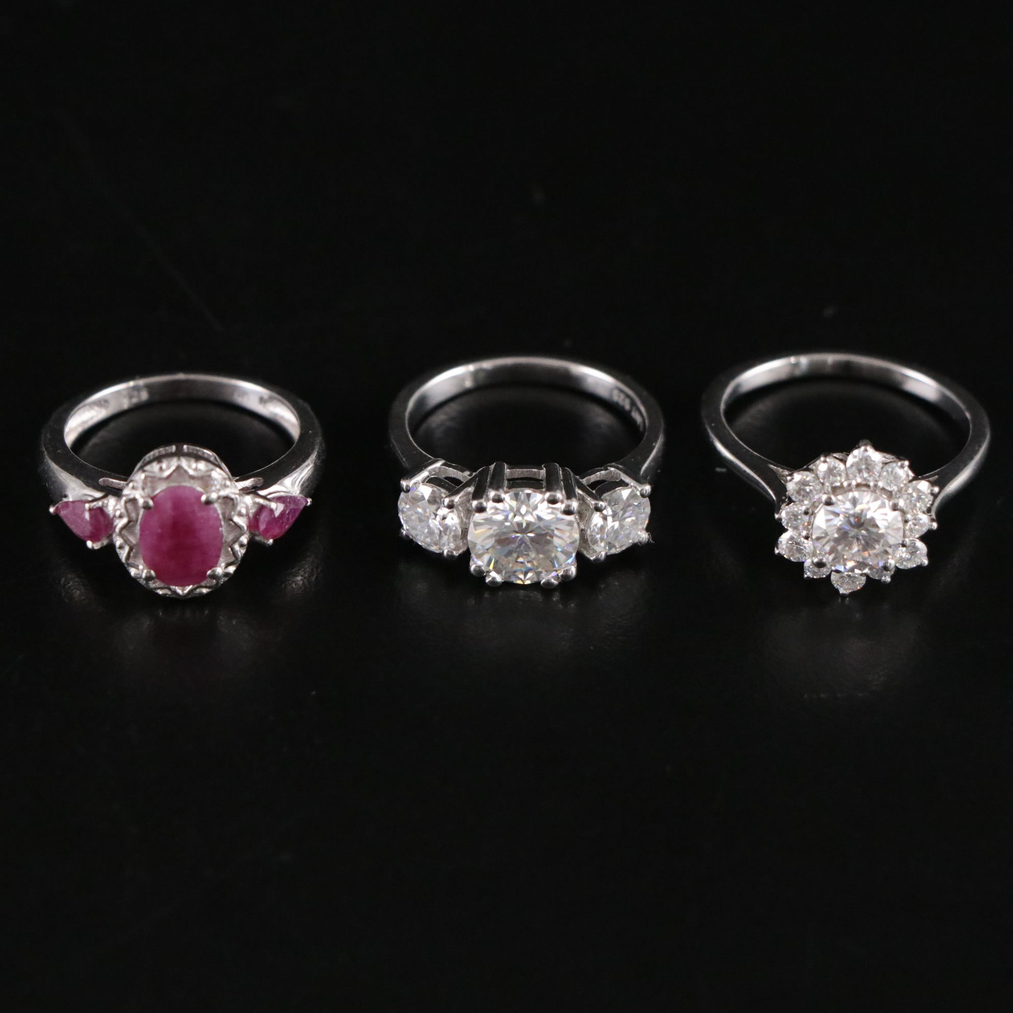 14 Assorted Sterling Silver Rings and Necklaces