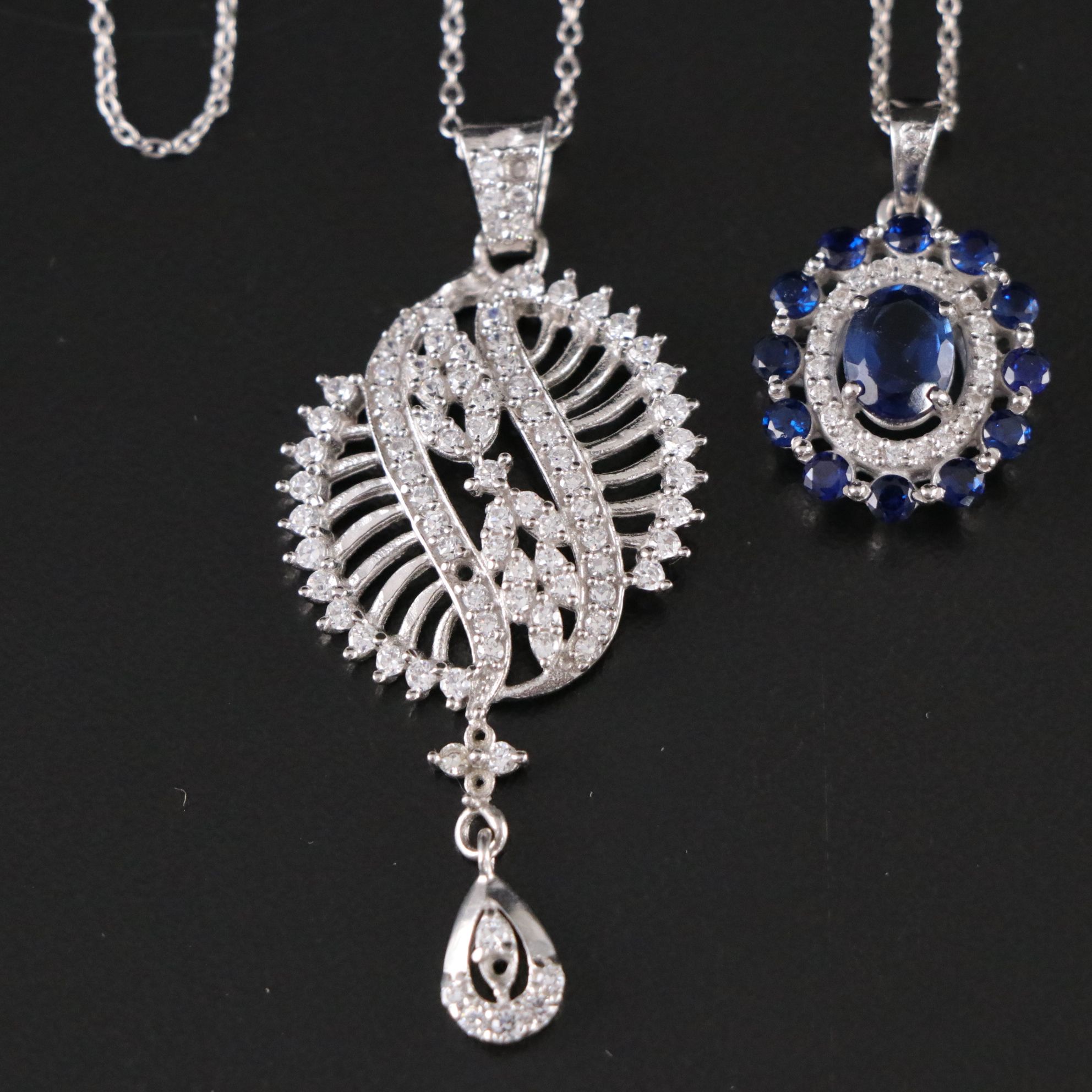 14 Assorted Sterling Silver Rings and Necklaces