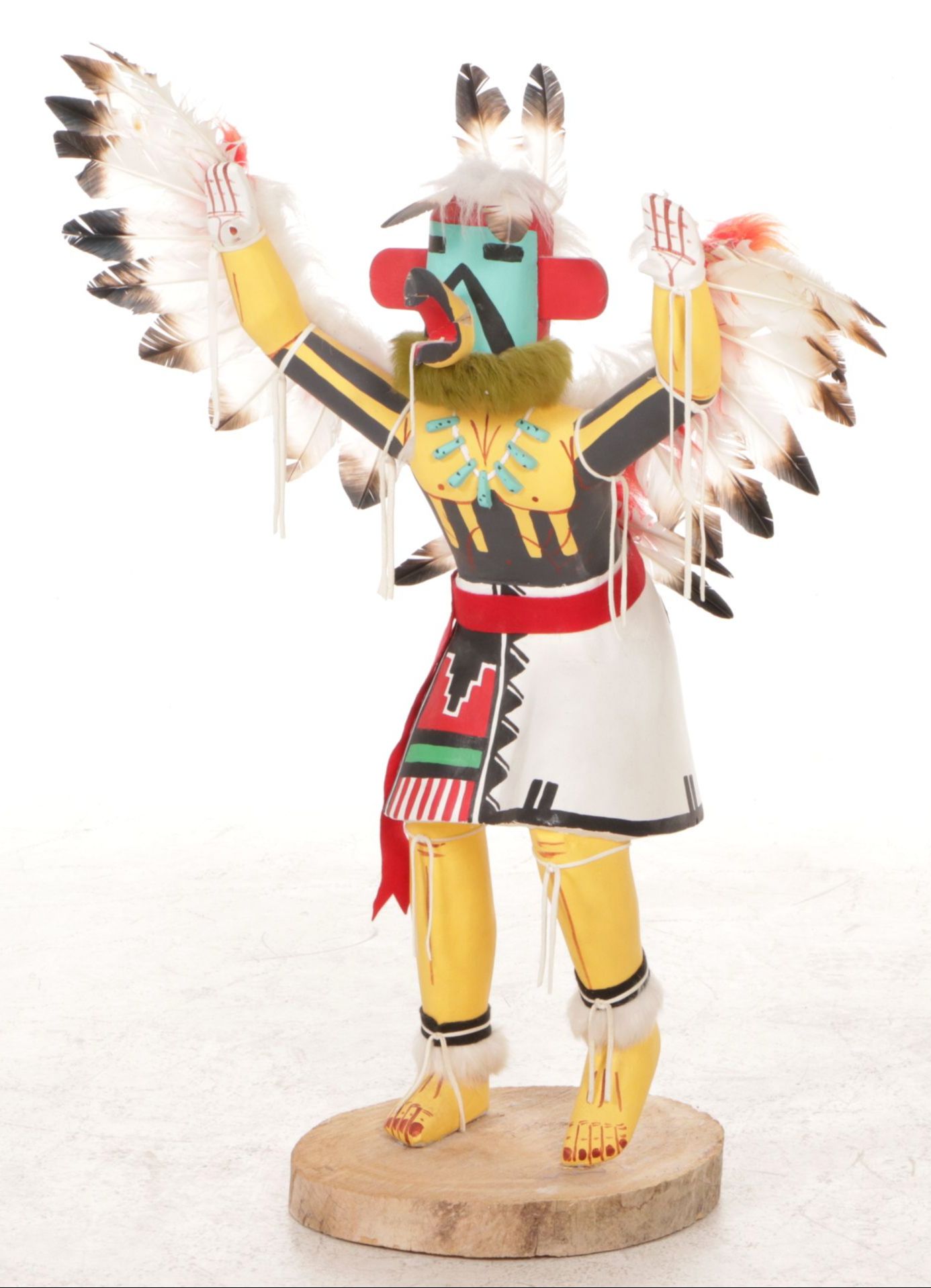 Signed Hand-Crafted "Eagle Dancer" Cottonwood Kachina Figure