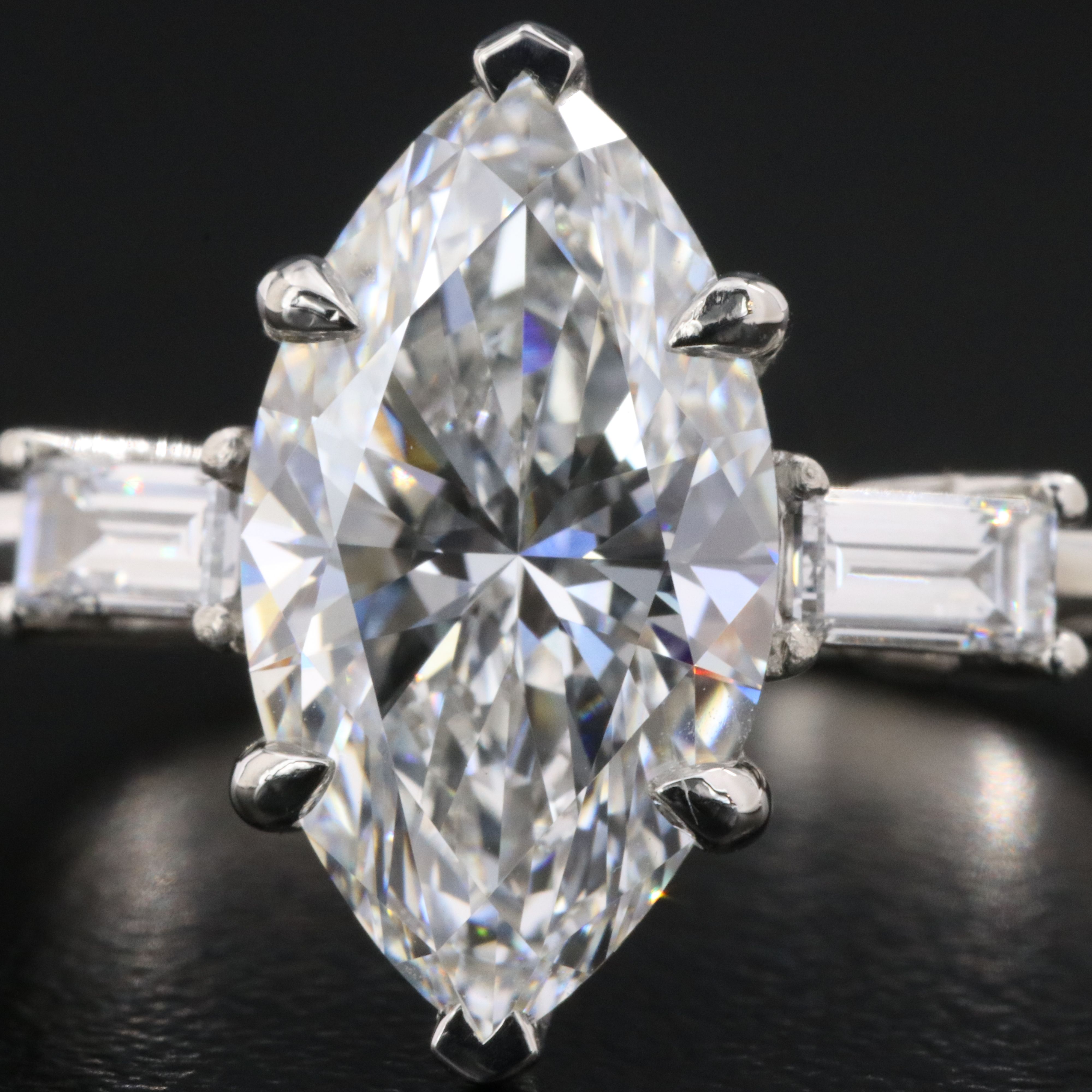 Platinum 3.42 CTW Lab Grown Diamond Ring with IGI Report