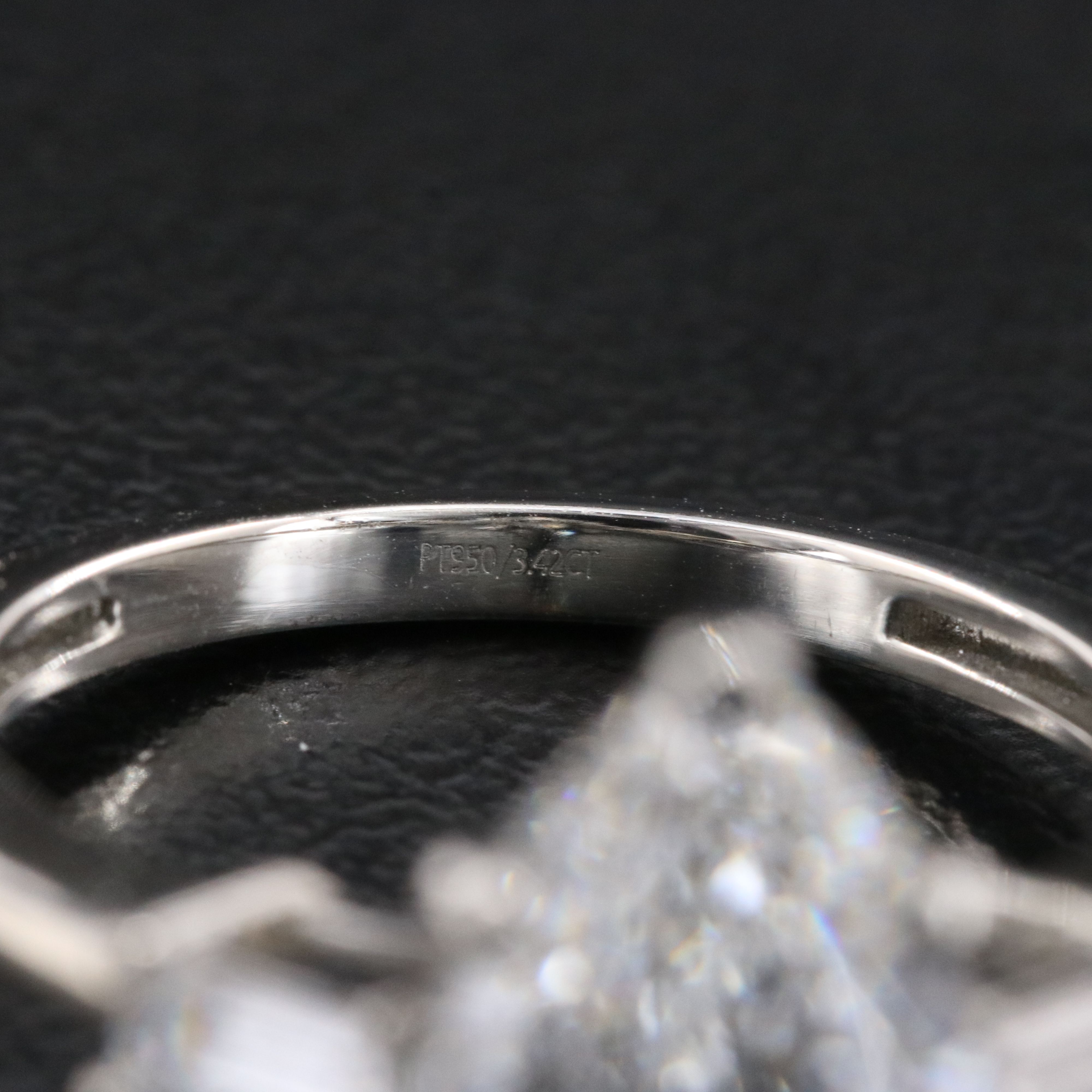 Platinum 3.42 CTW Lab Grown Diamond Ring with IGI Report