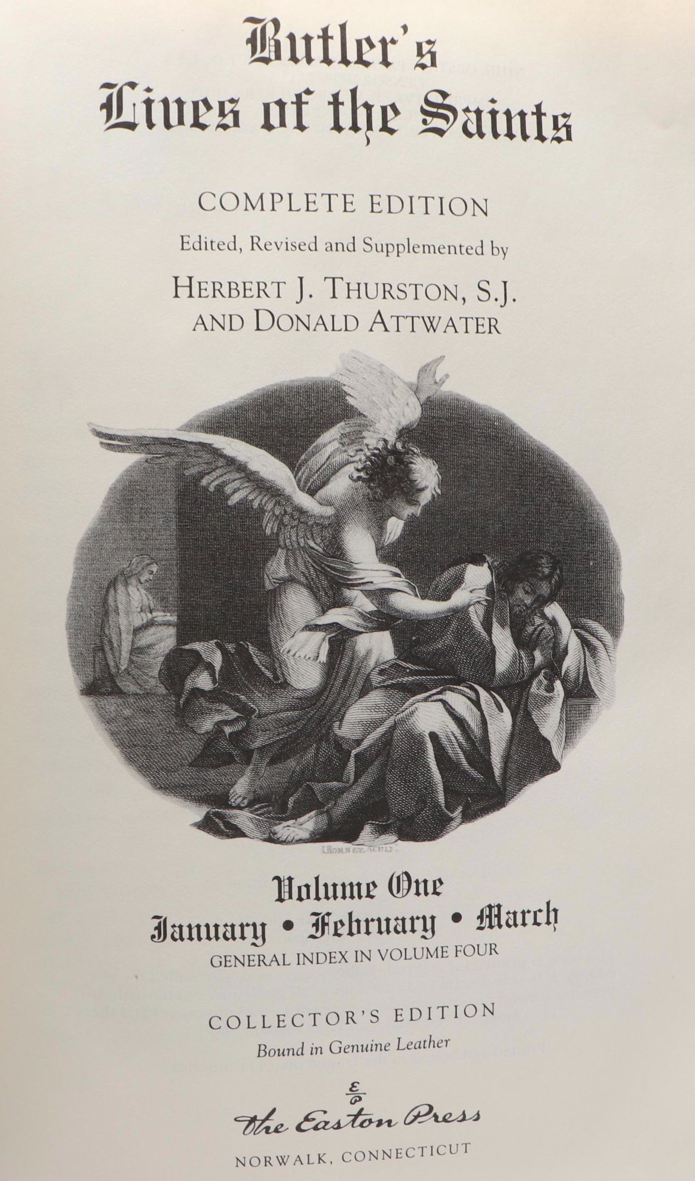 Easton Press "Butler's Lives of the Saints" Complete Four-Volume Set, 1995
