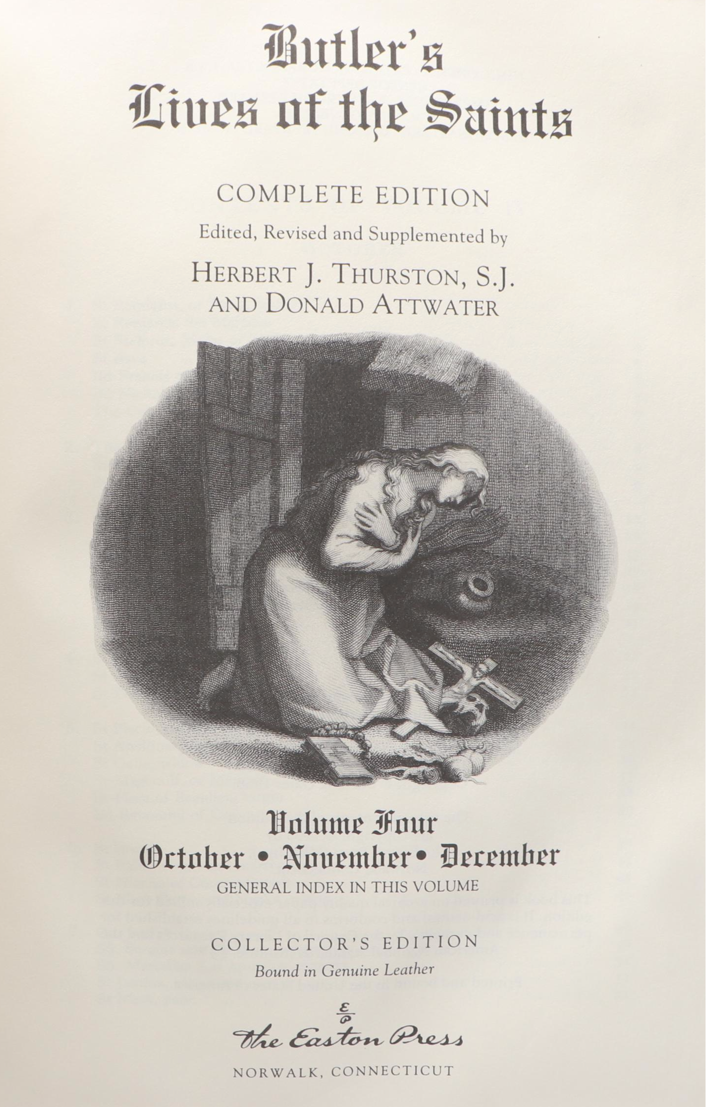Easton Press "Butler's Lives of the Saints" Complete Four-Volume Set, 1995
