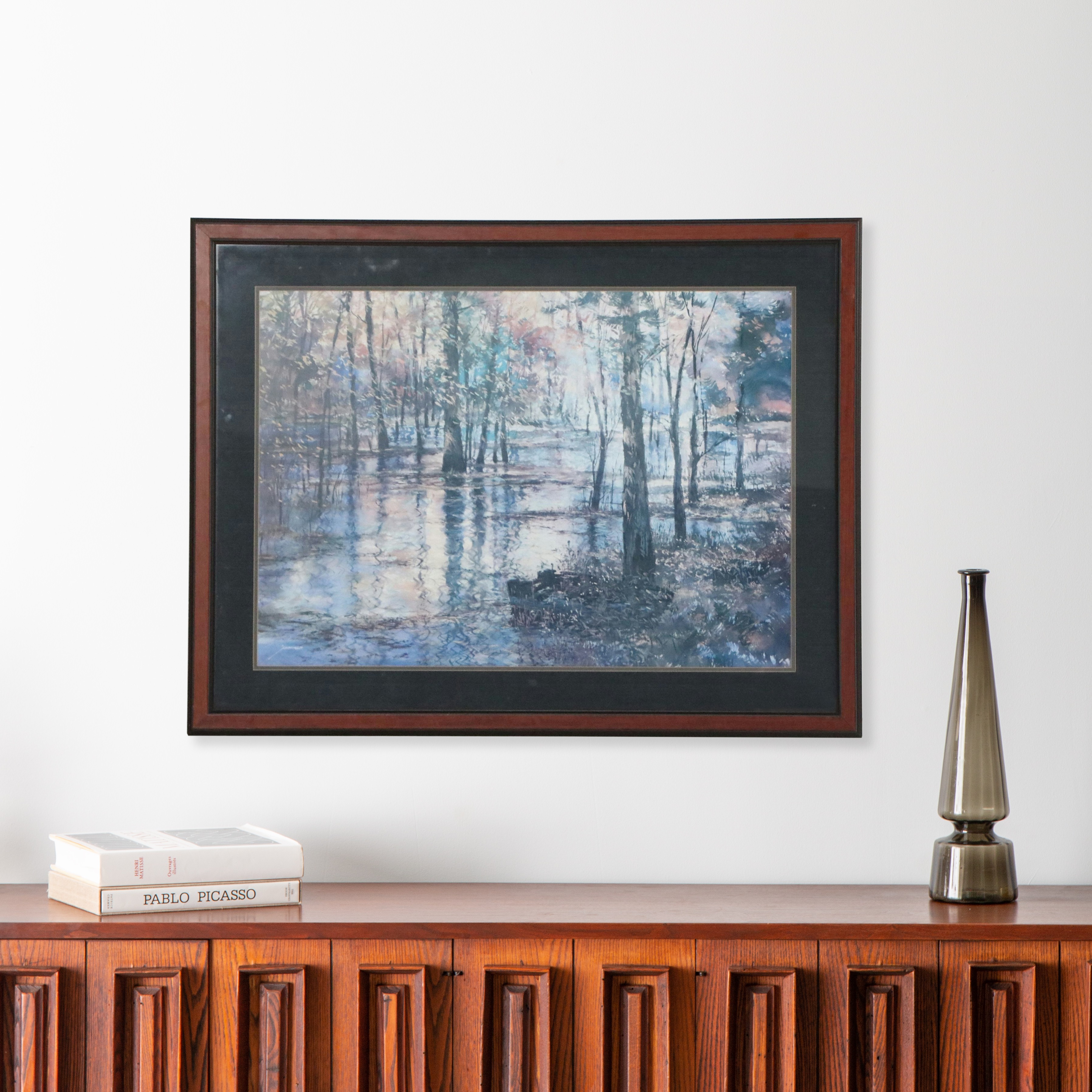 After Michael Schofield Offset Lithograph of Forest Stream, Late 20th Century