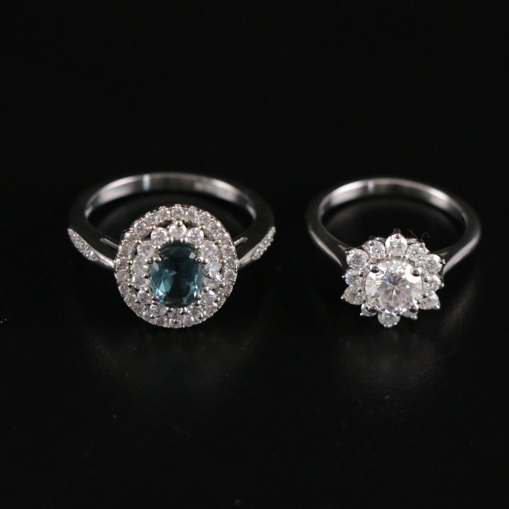 14 Assorted Sterling Silver Rings and Necklaces