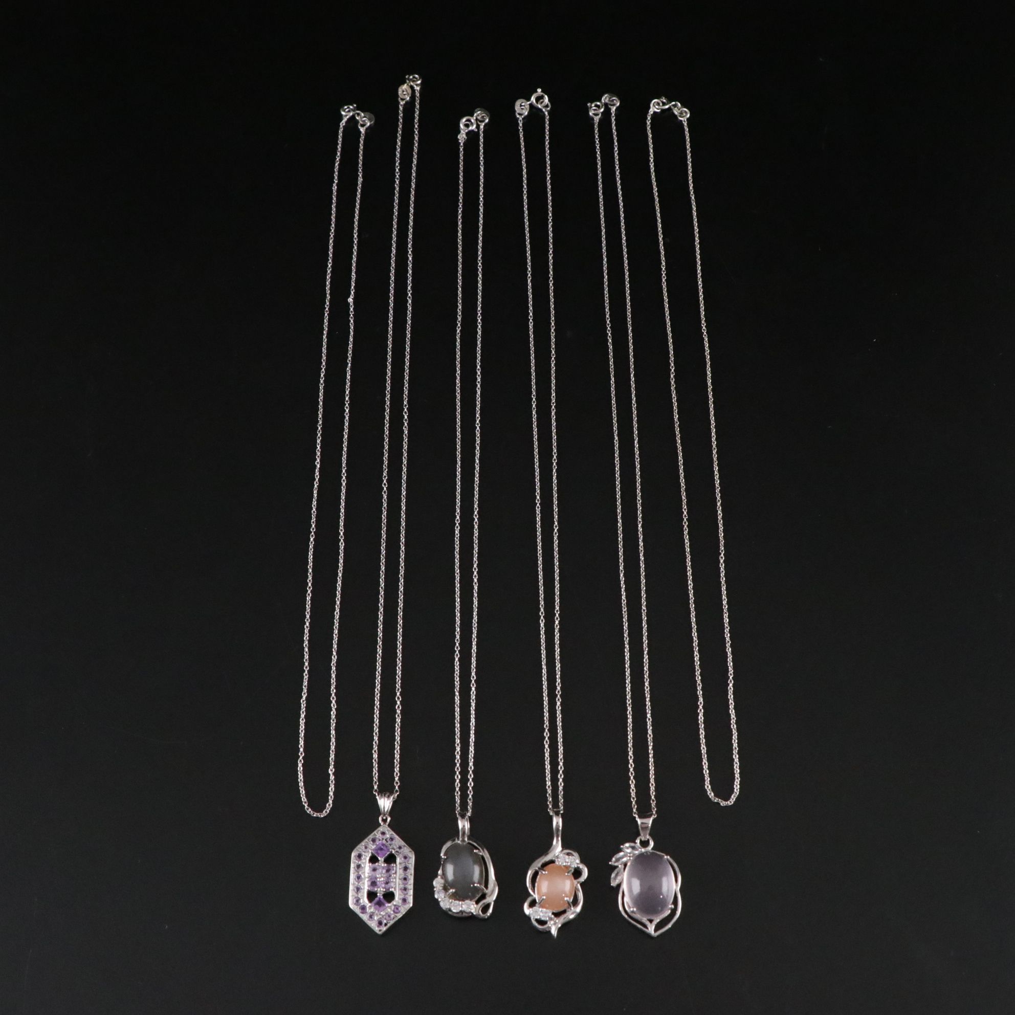 14 Assorted Sterling Silver Rings and Necklaces