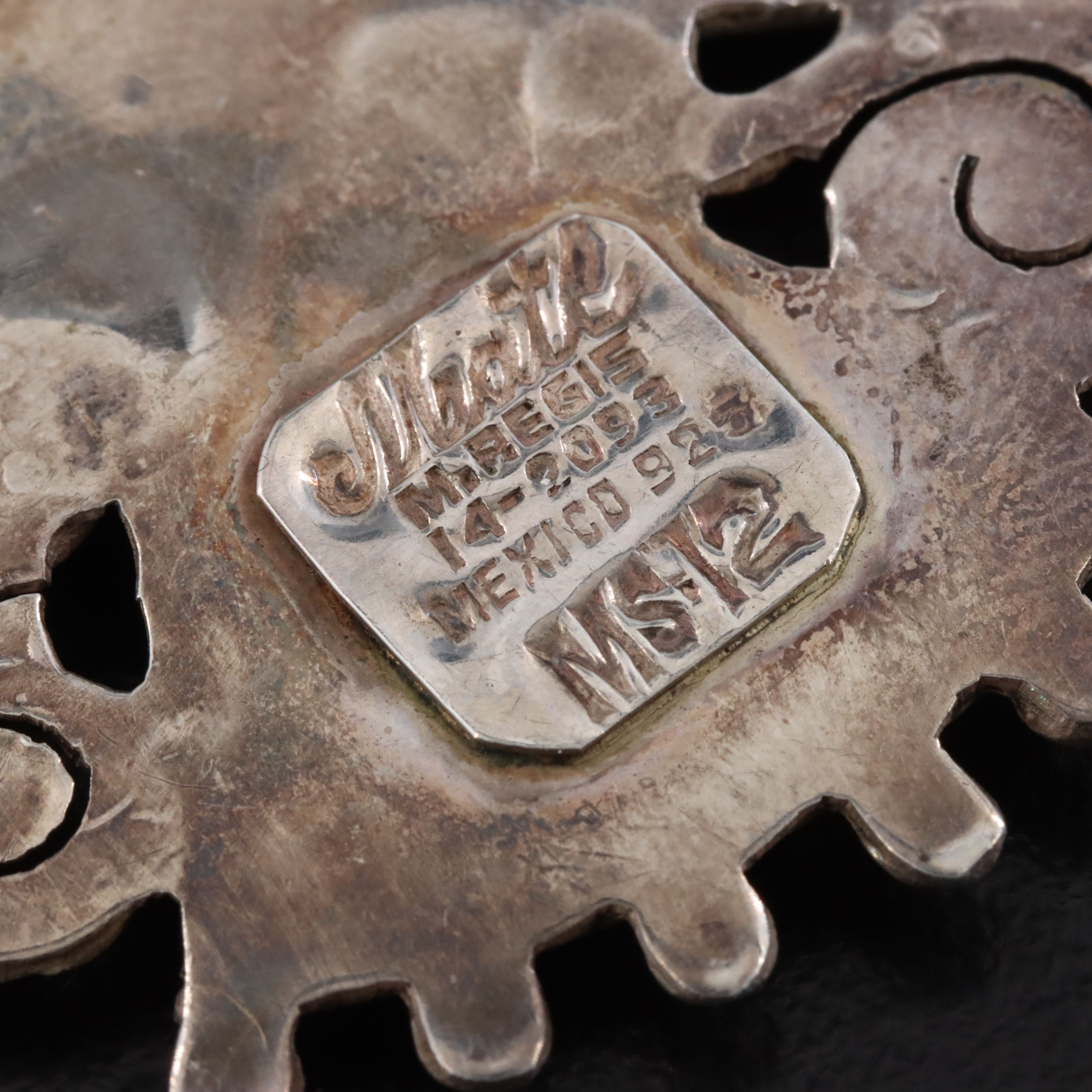 Ricardo Salas for Matilde Eugenia Poulat Sterling Gemstone Converter Brooch