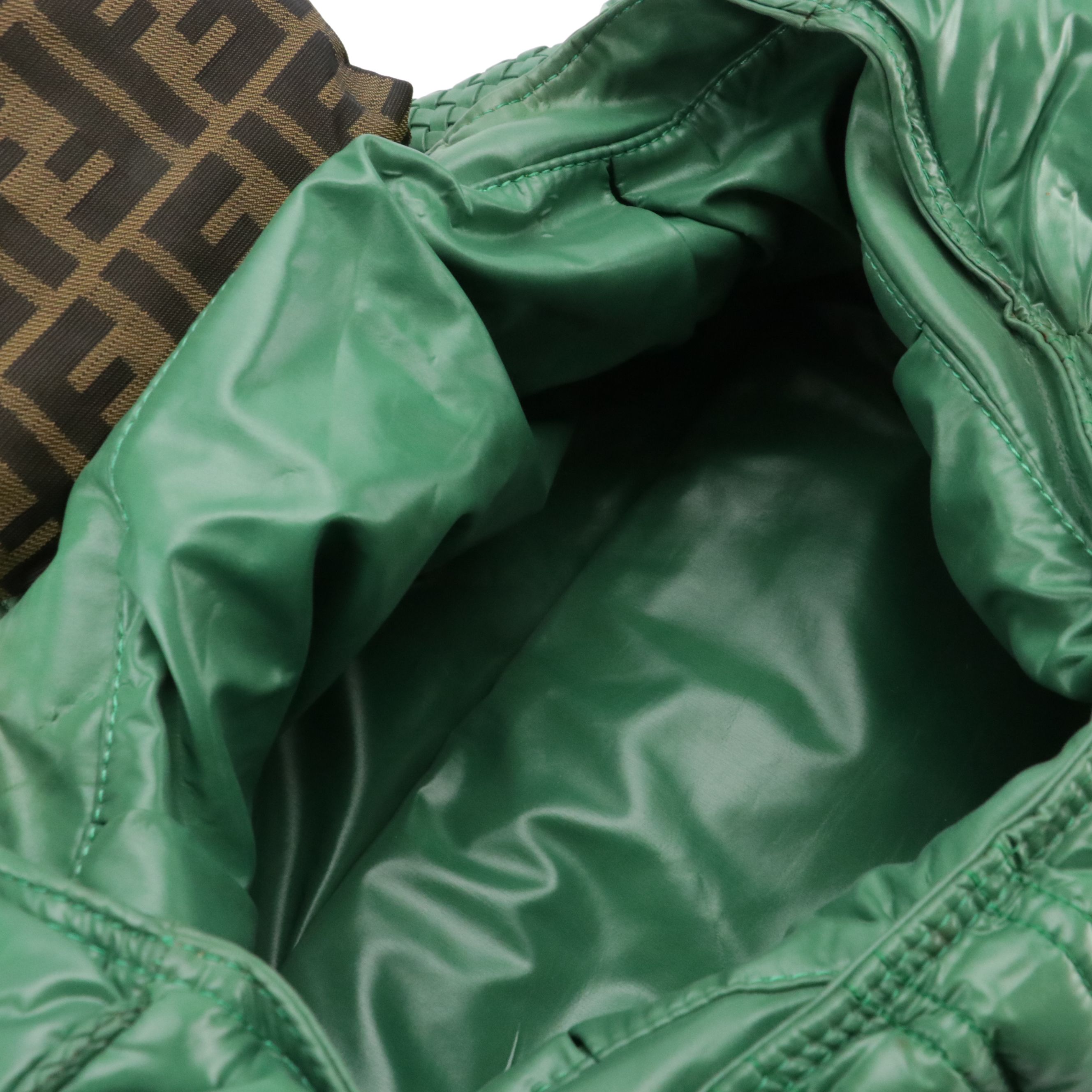 Fendi x Moncler Limited Edition Puffy Spy Bag in Shiny Green Nylon