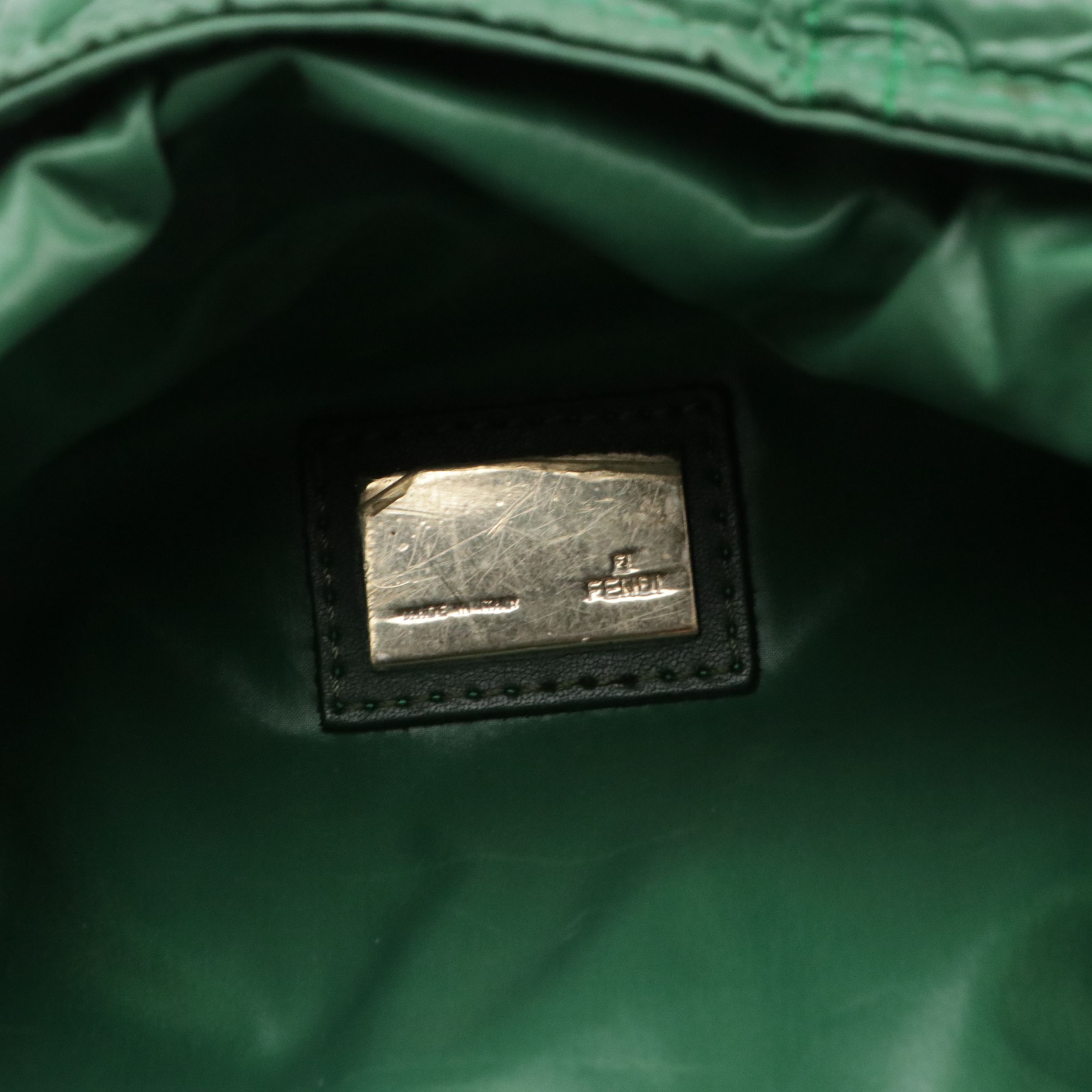 Fendi x Moncler Limited Edition Puffy Spy Bag in Shiny Green Nylon