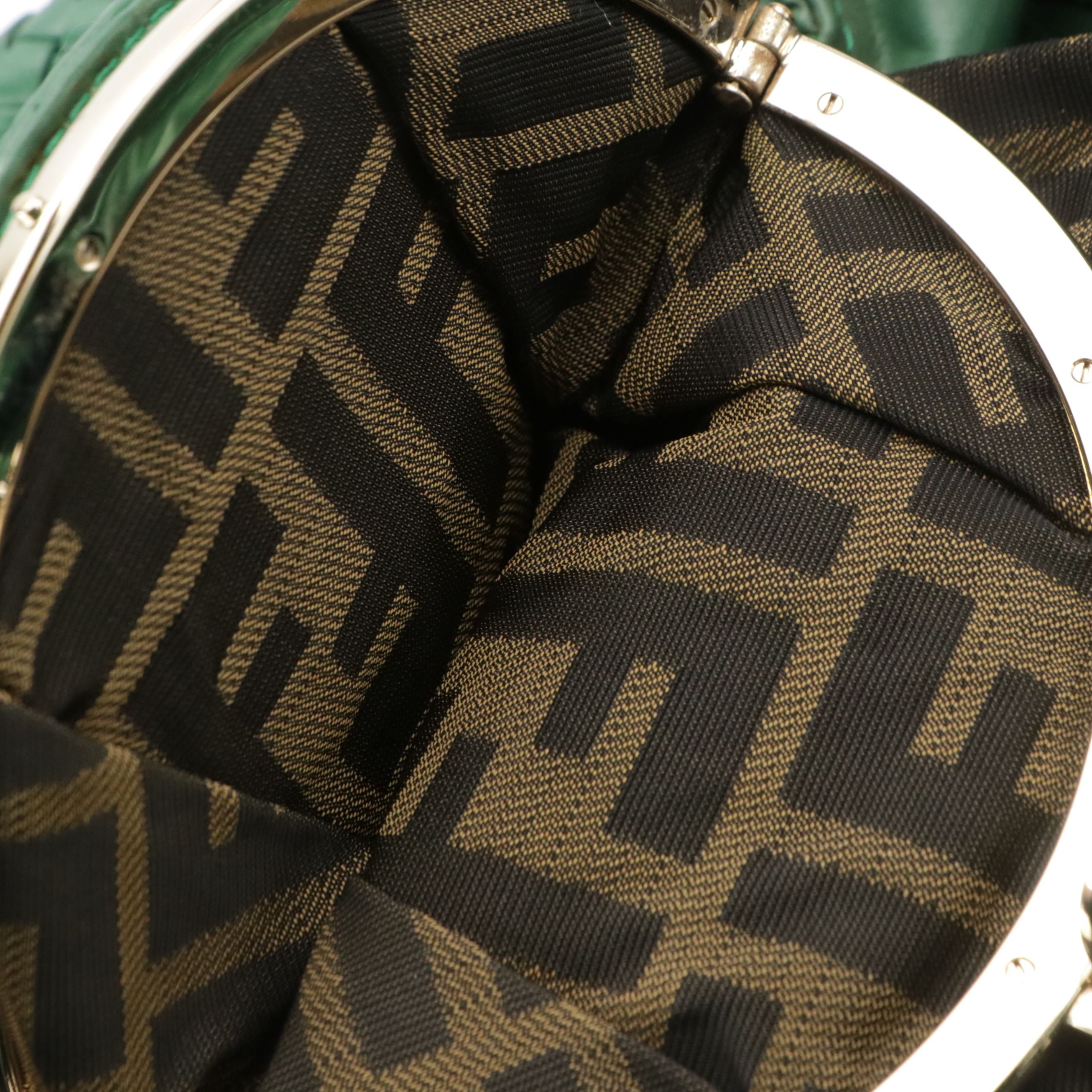 Fendi x Moncler Limited Edition Puffy Spy Bag in Shiny Green Nylon