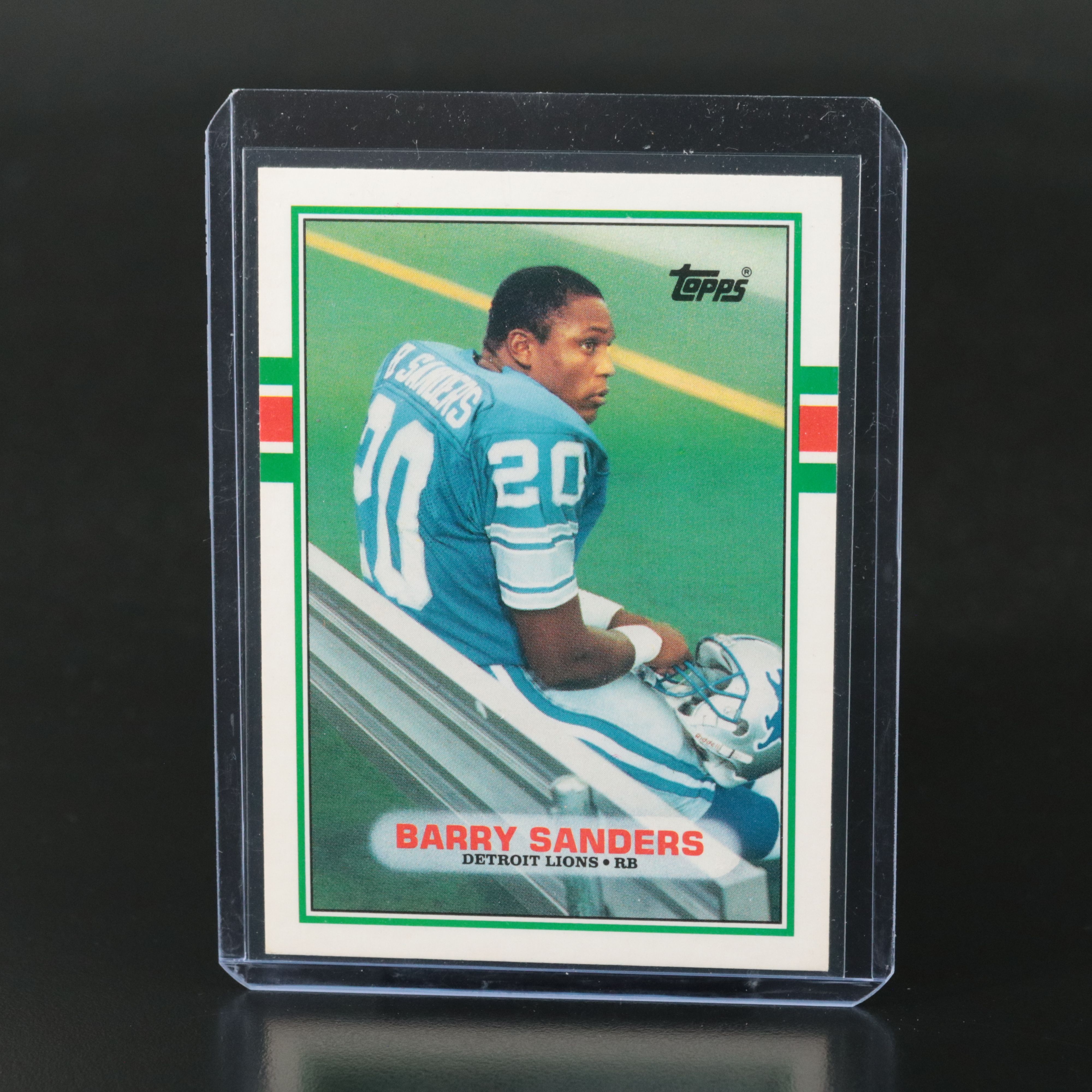 1989 Topps Traded Barry Sanders Detroit Lions Rookie Football Card