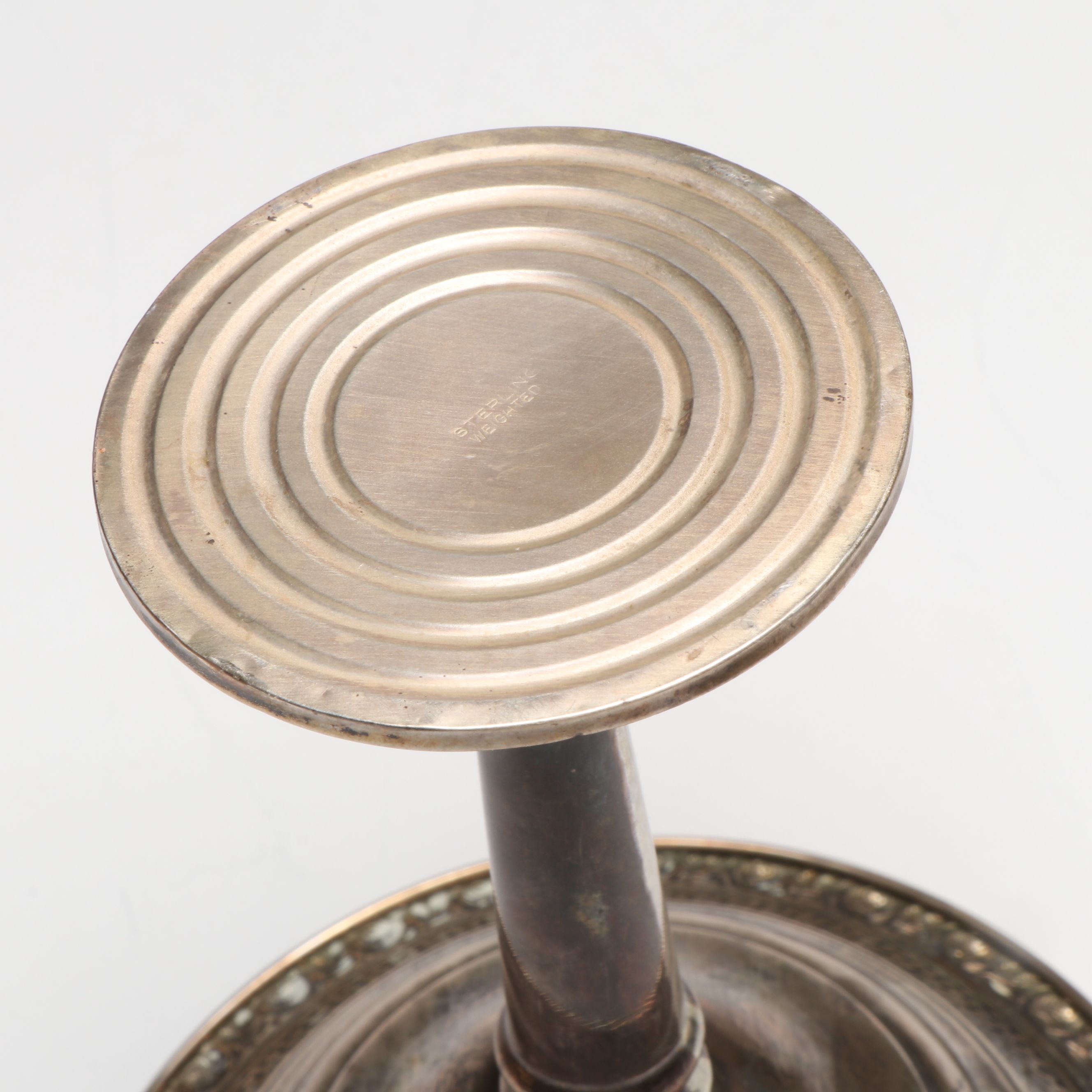 Sterling Silver Reticulated Compote with F. B. Rodgers Silver Plate Snuffer